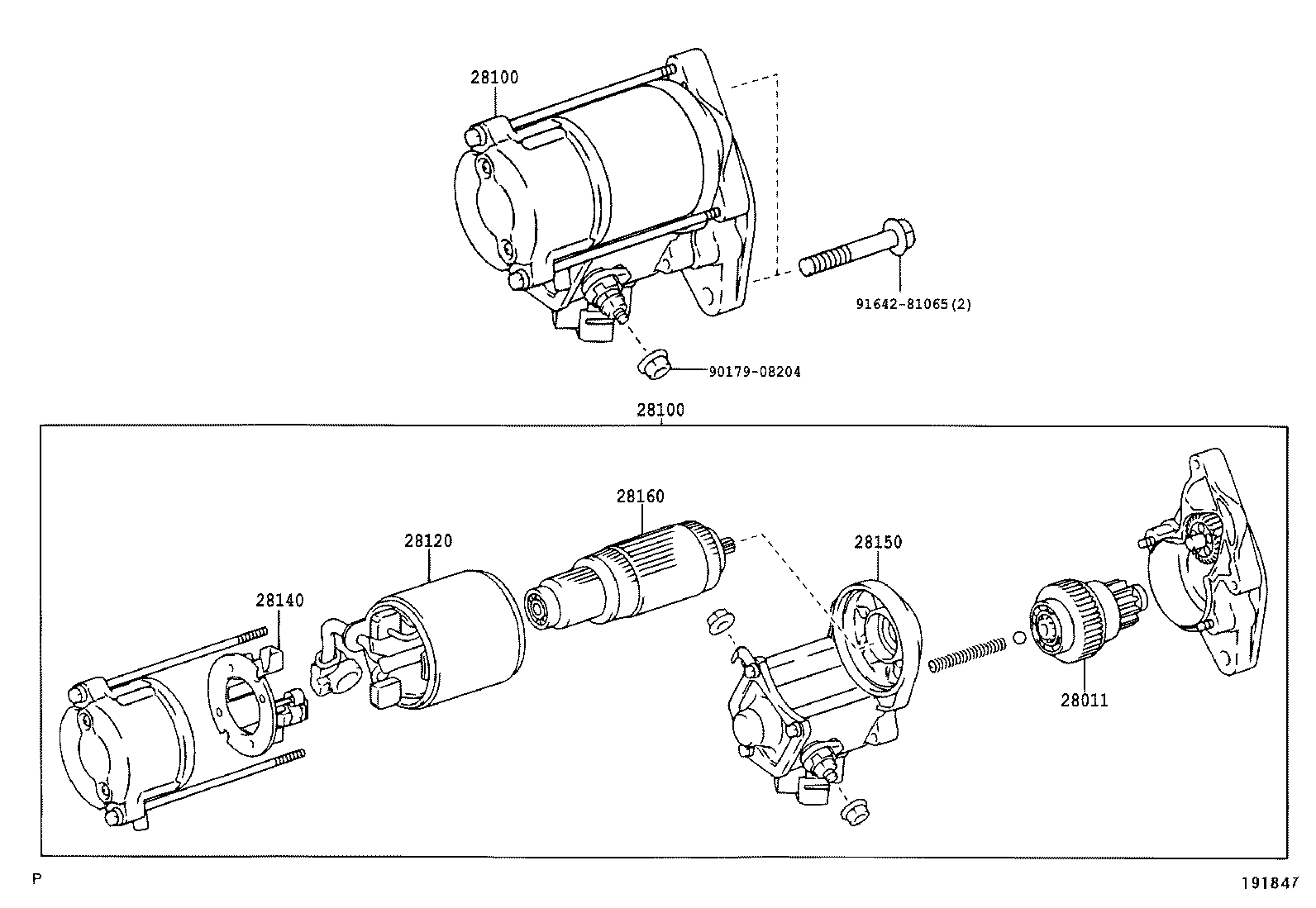 TOYOTA 2810031050 - Starteris autodraugiem.lv