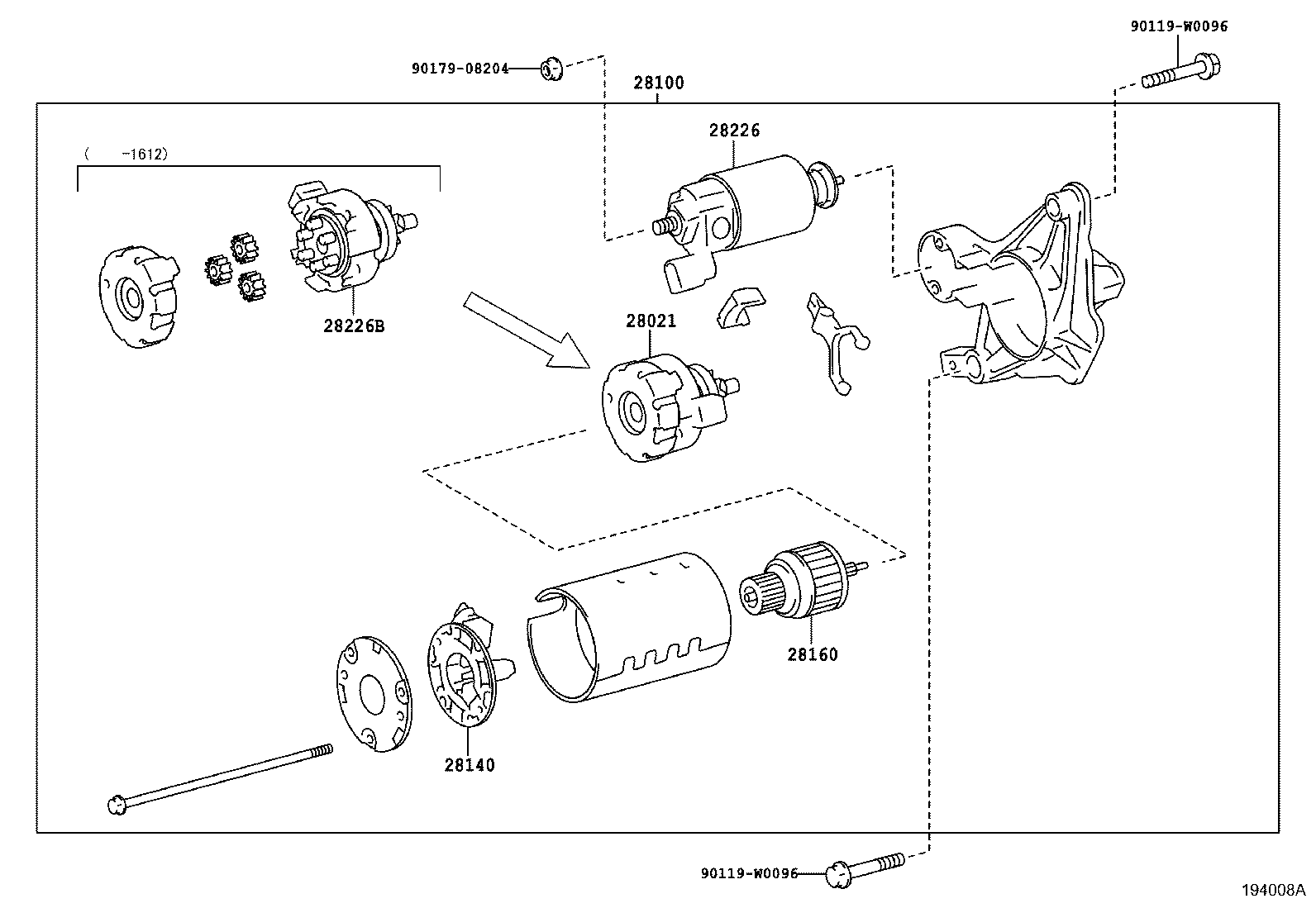 TOYOTA 281000Y100 - Starteris autodraugiem.lv