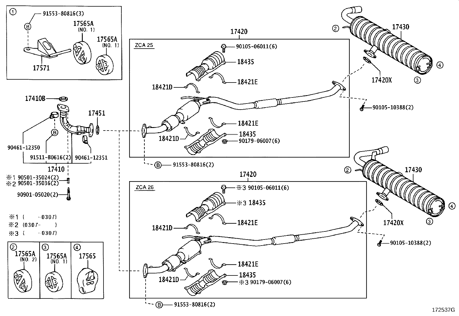 TOYOTA 90501-35036 - Atspere, Izplūdes caurule autodraugiem.lv