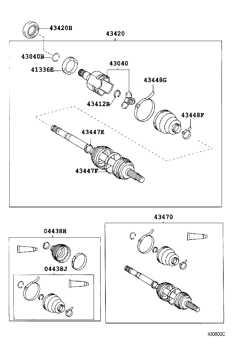 TOYOTA 04438-16101 - Putekļusargs, Piedziņas vārpsta autodraugiem.lv