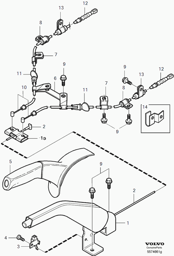 Volvo 30884534 - Trose, Stāvbremžu sistēma autodraugiem.lv