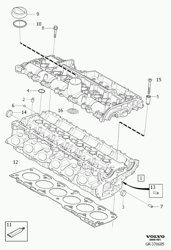 Volvo 1 161 059 - Blīve, Eļļas vācele autodraugiem.lv