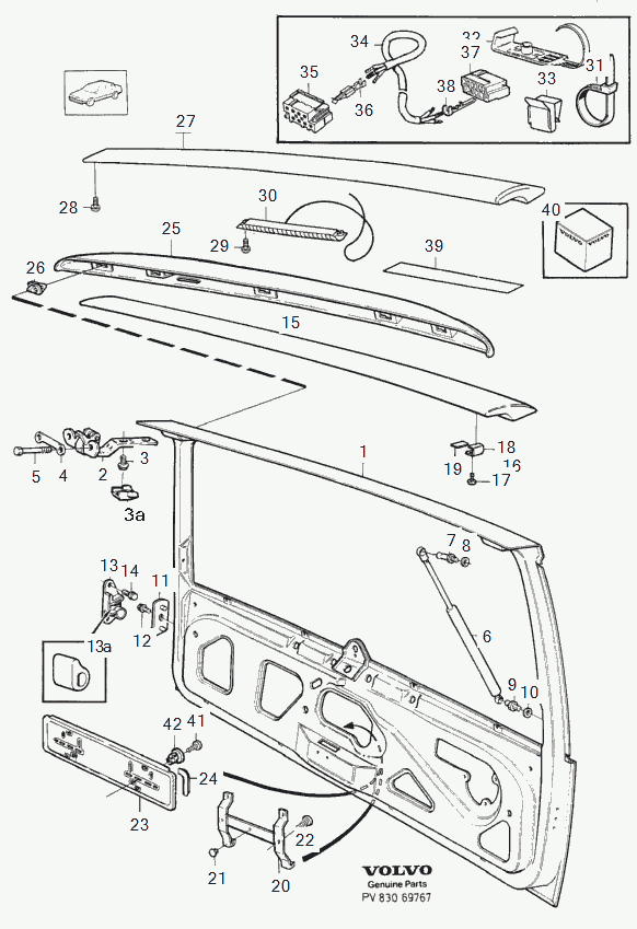 Volvo 9 463 056 - Gāzes atspere, Bagāžas / Kravas nodalījuma vāks autodraugiem.lv