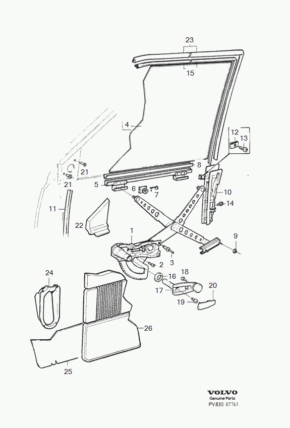 Volvo 3509416 - Peldošā uzlika, Stikla pacēlājs autodraugiem.lv