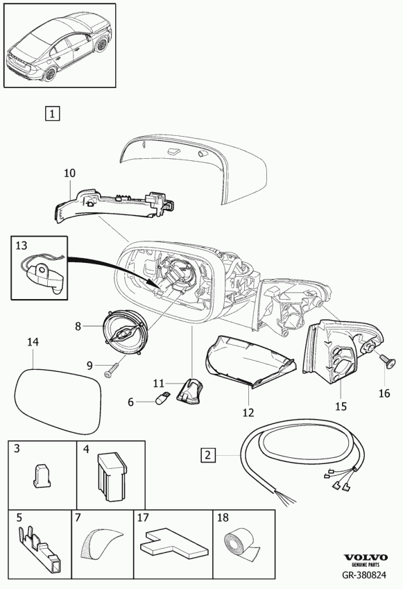 Volvo 30799198 - Ārējais atpakaļskata spogulis autodraugiem.lv