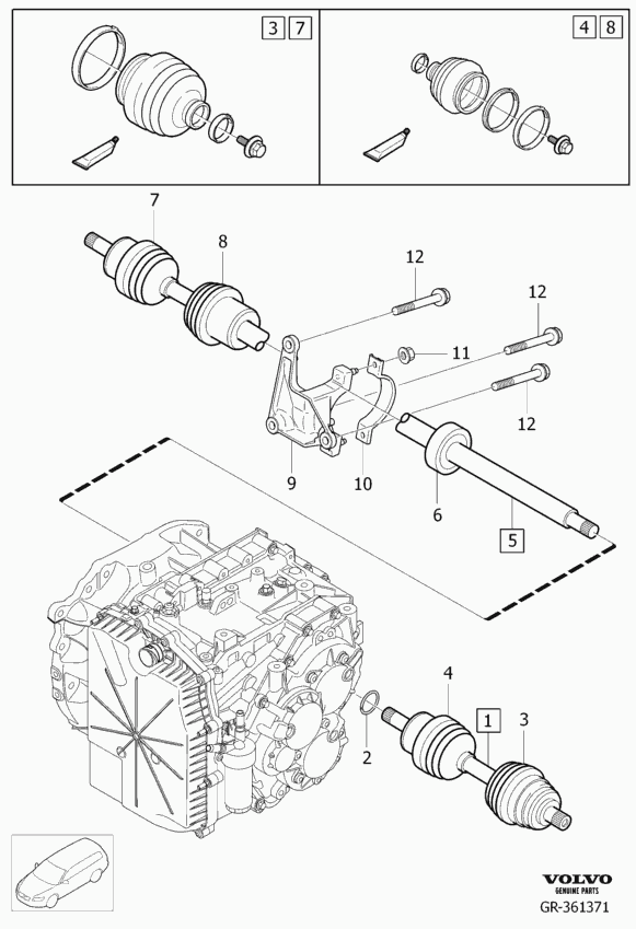 Volvo 36002895 - Piedziņas vārpsta autodraugiem.lv