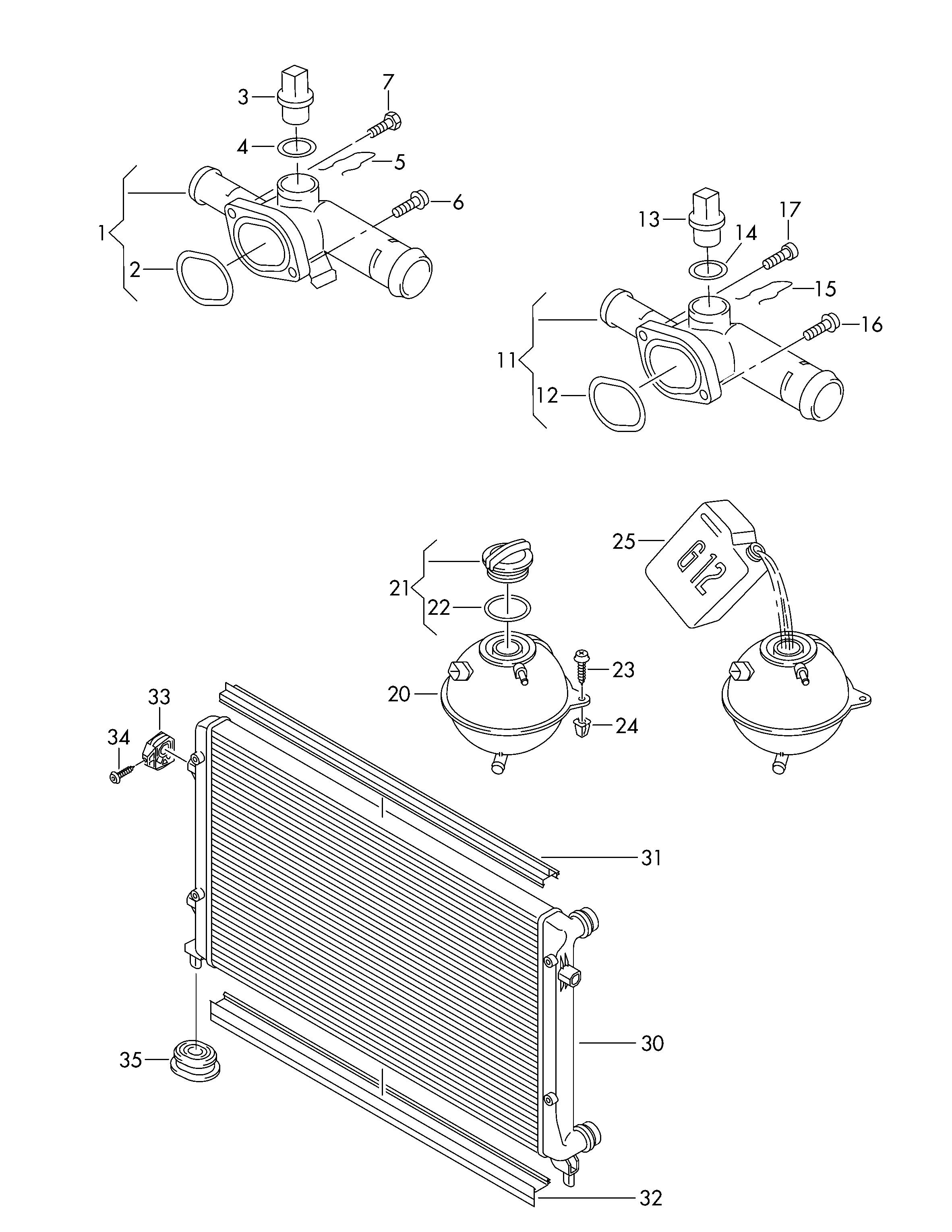 Skoda 1K0 121 251 BL - Radiators, Motora dzesēšanas sistēma autodraugiem.lv