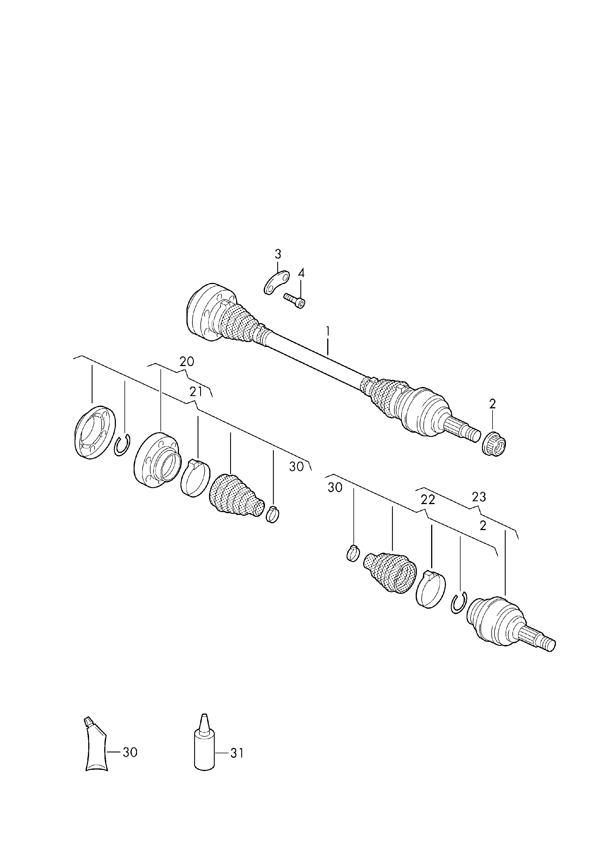 AUDI 7P0498099B - Šarnīru komplekts, Piedziņas vārpsta autodraugiem.lv