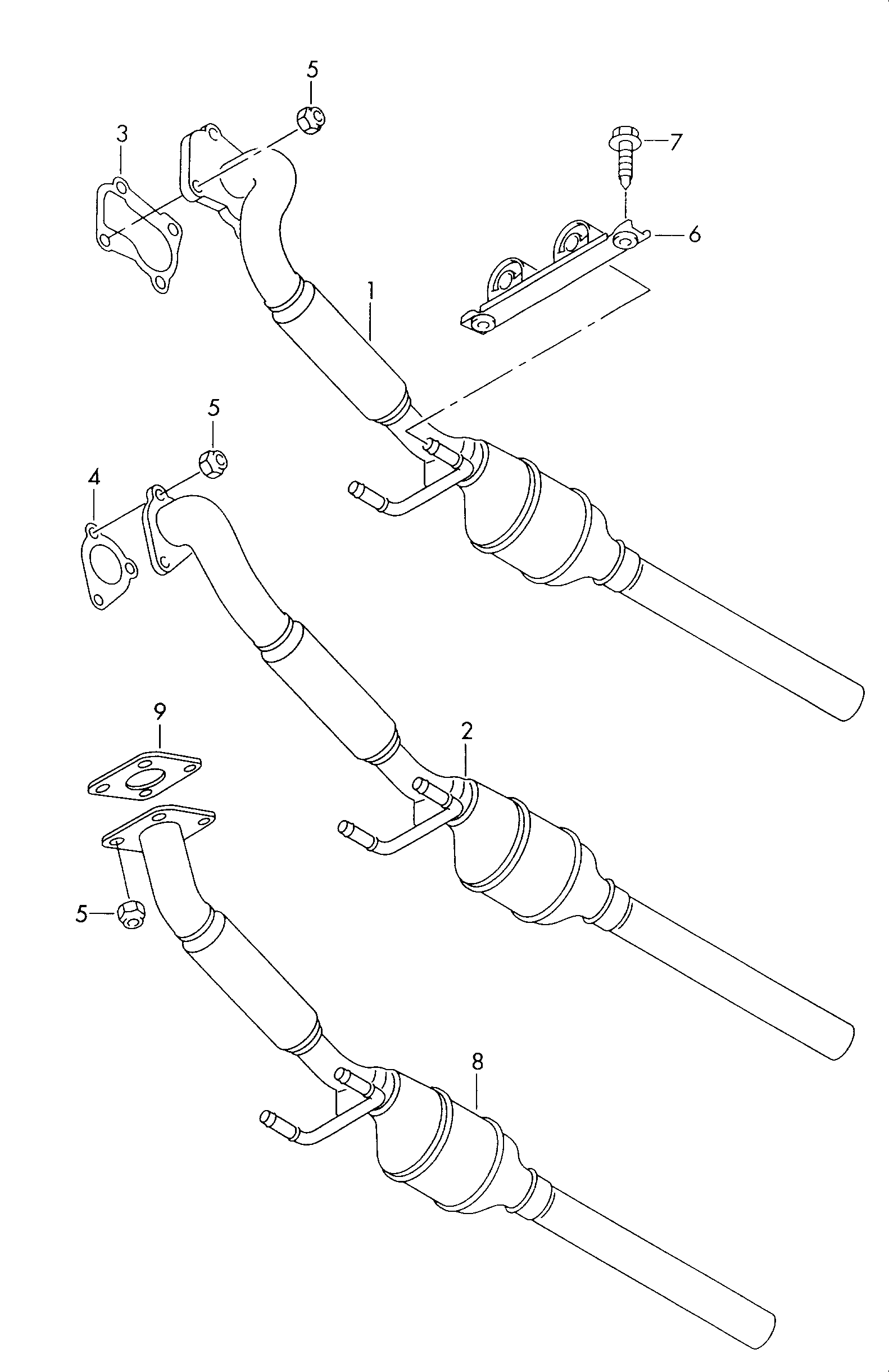 AUDI 1J0254506AX - Exhaust pipe with catalyst autodraugiem.lv