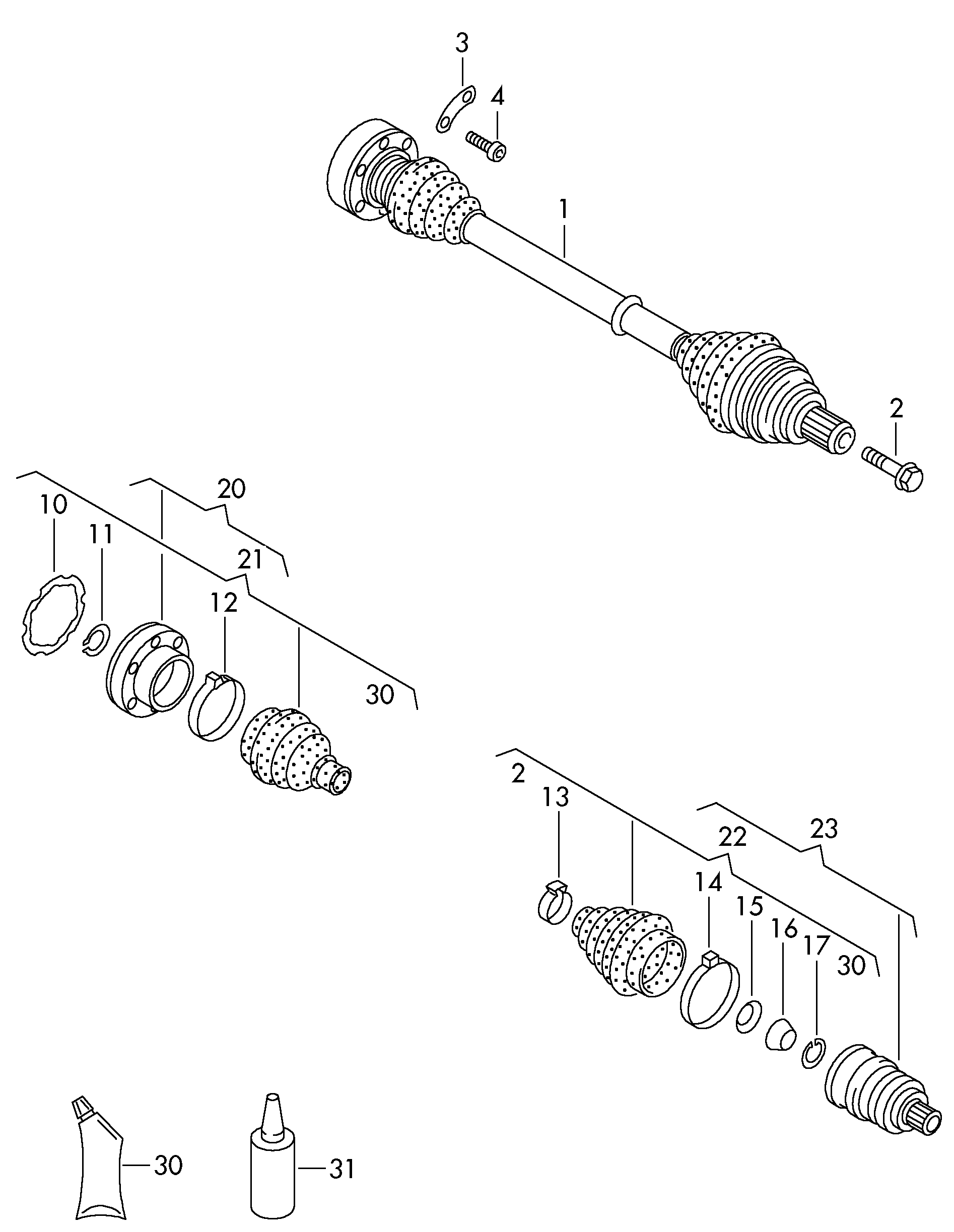 AUDI 701407449DX - Piedziņas vārpsta autodraugiem.lv