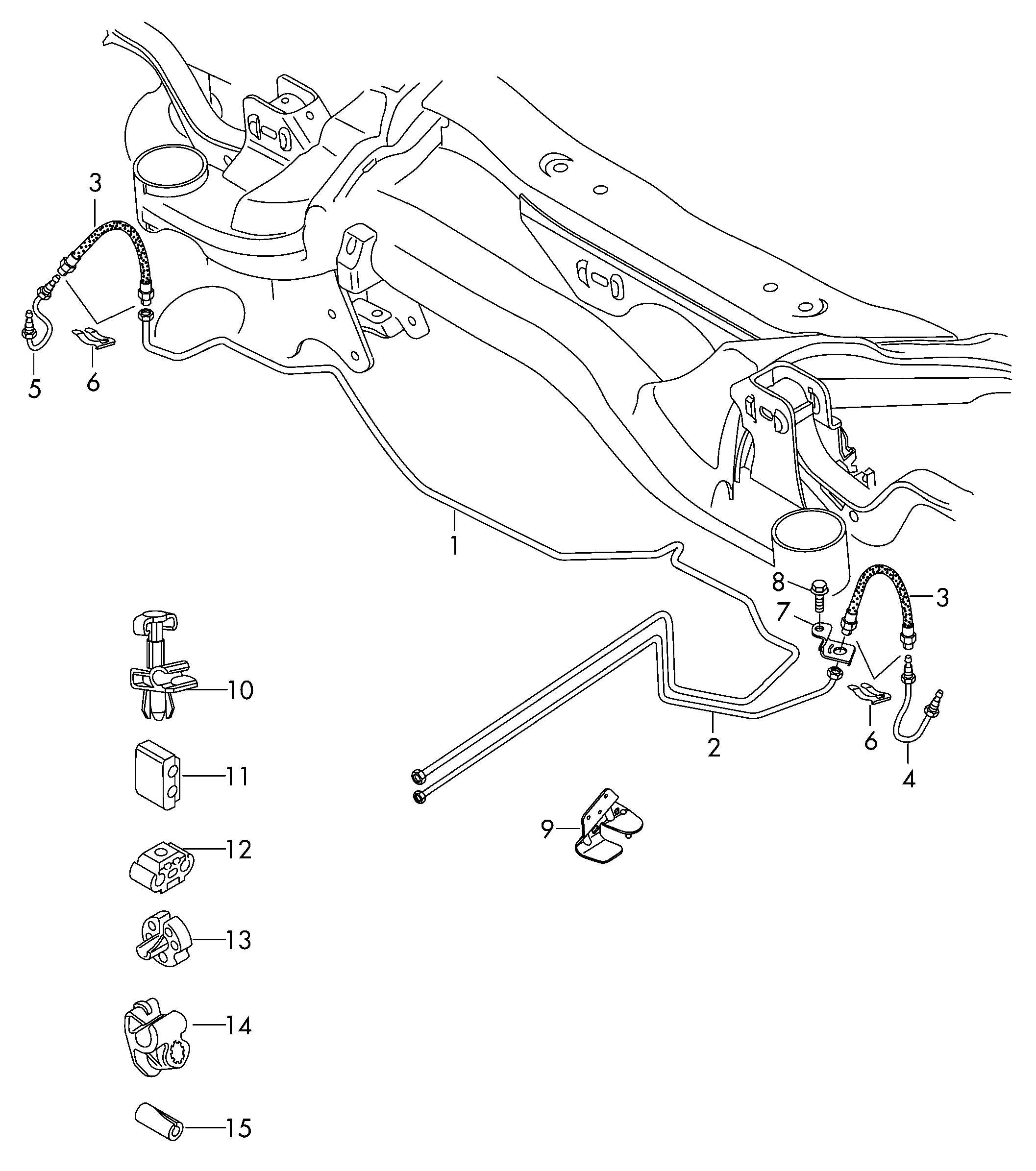 VW 2K5 611 775 D - Bremžu šļūtene autodraugiem.lv