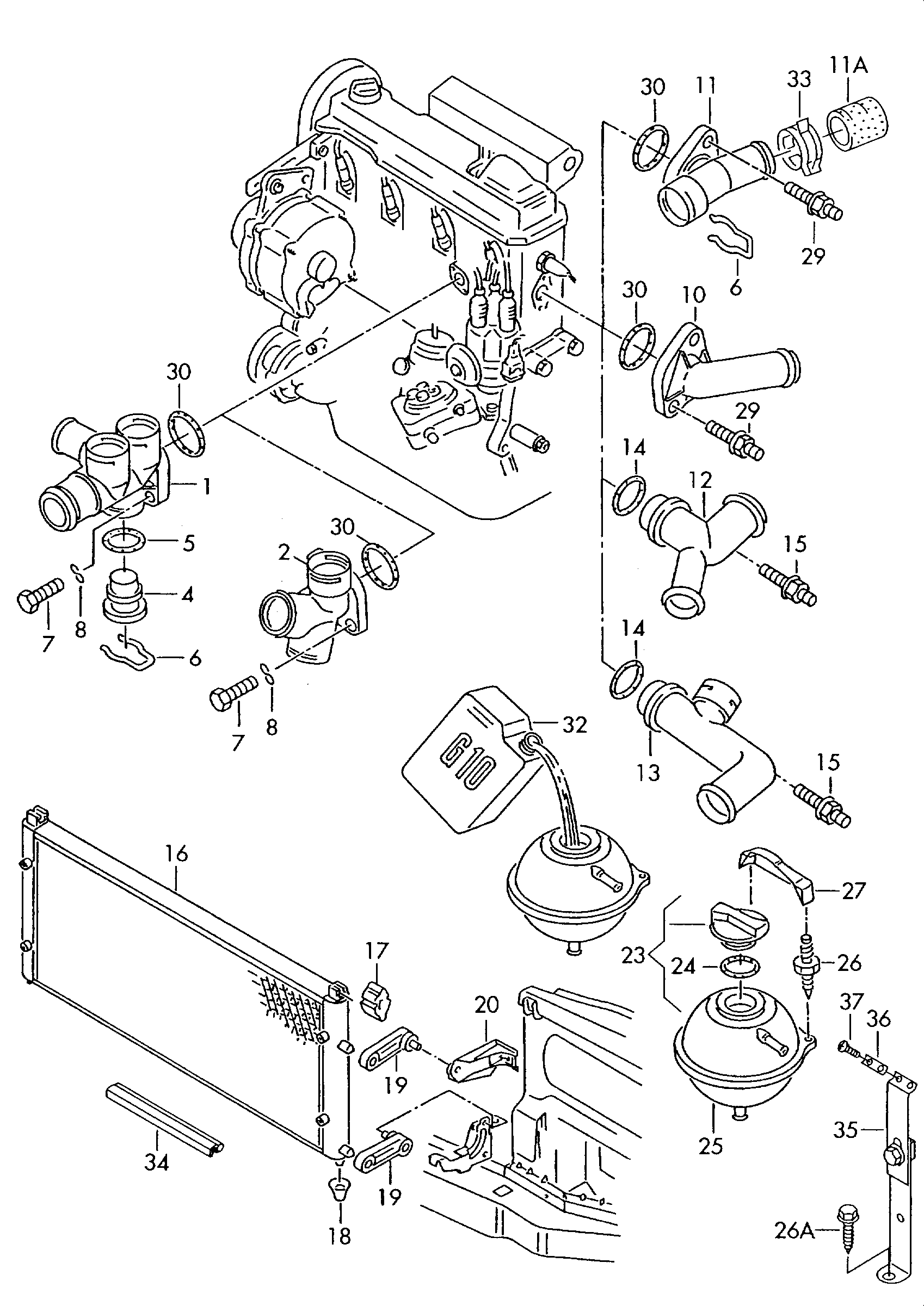 VAG 701121253K - Radiators, Motora dzesēšanas sistēma autodraugiem.lv