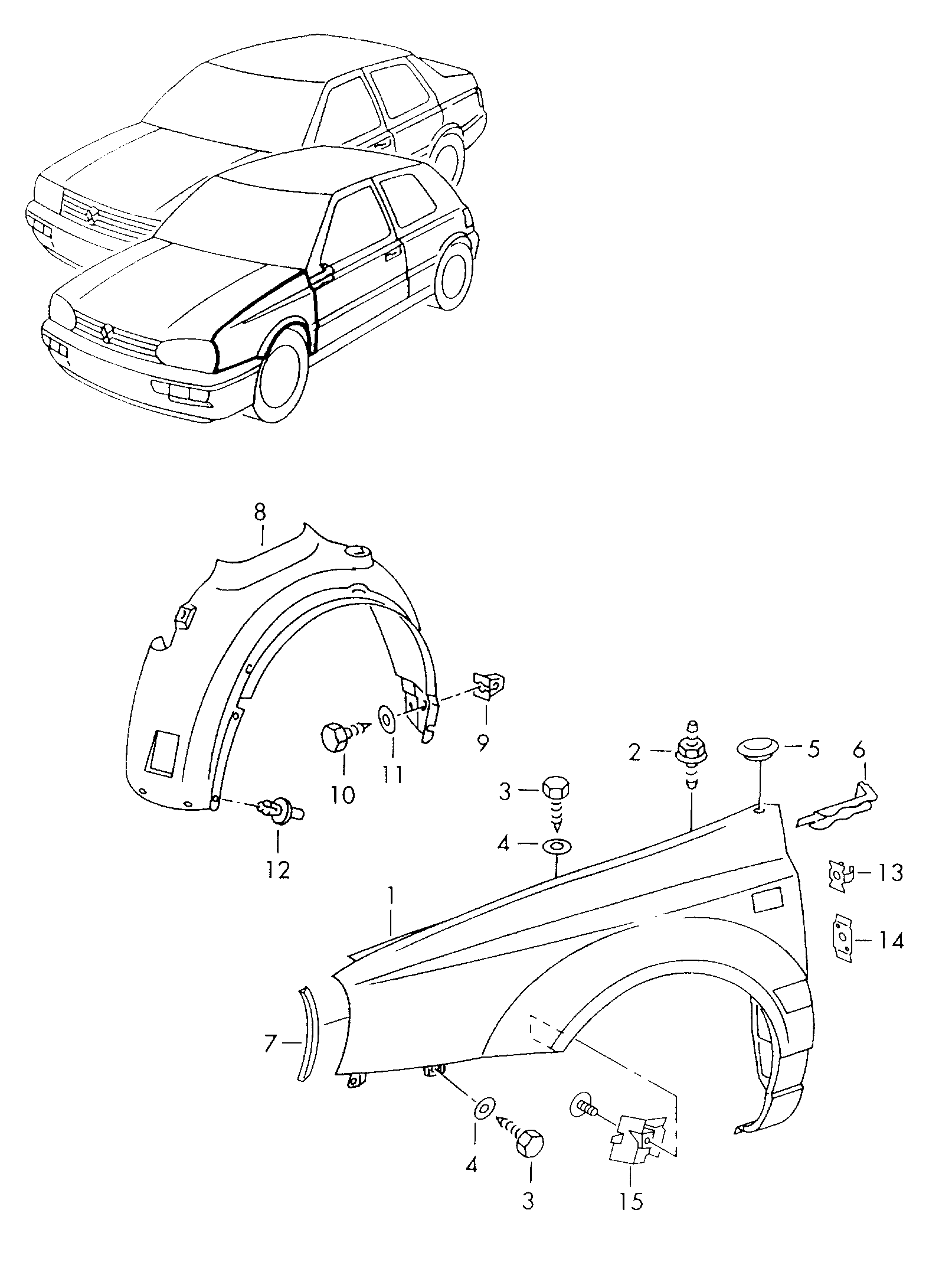 VAG 1H0821105B - Spārns autodraugiem.lv