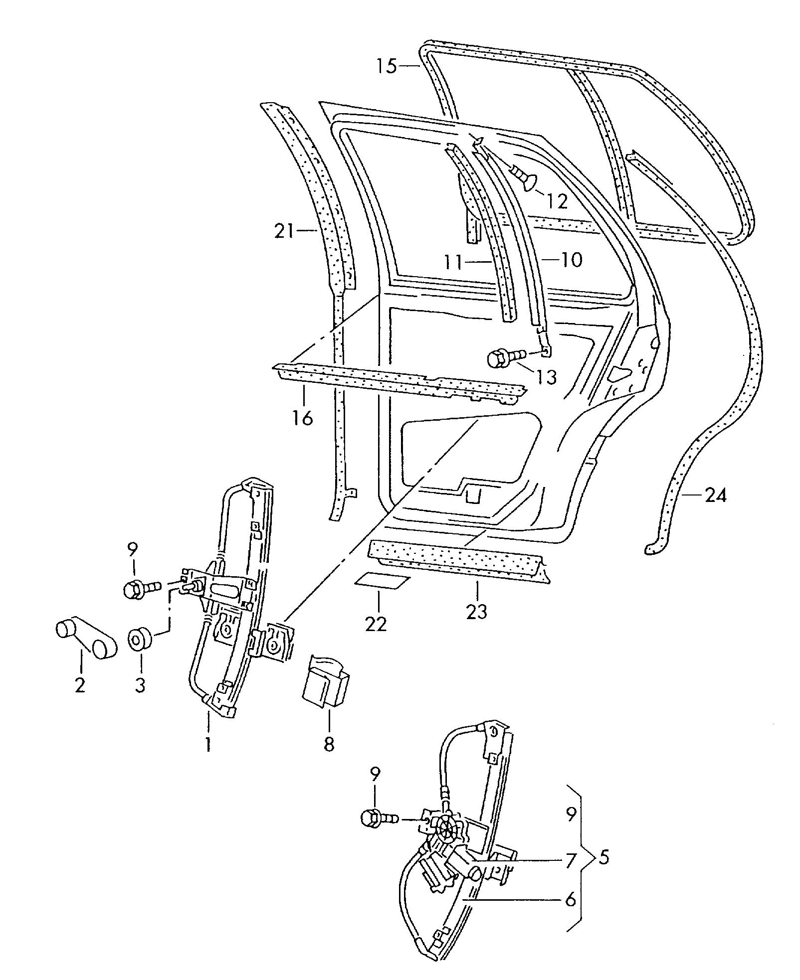 VW 1H4 839 461 A - Stikla pacelšanas mehānisms autodraugiem.lv