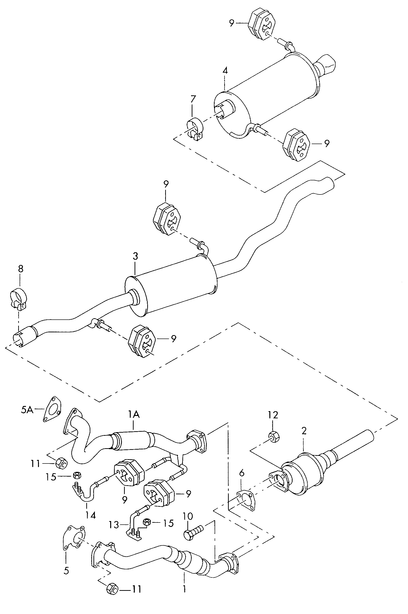 Seat 7M0253609K - Izplūdes gāzu trokšņa slāpētājs (pēdējais) autodraugiem.lv