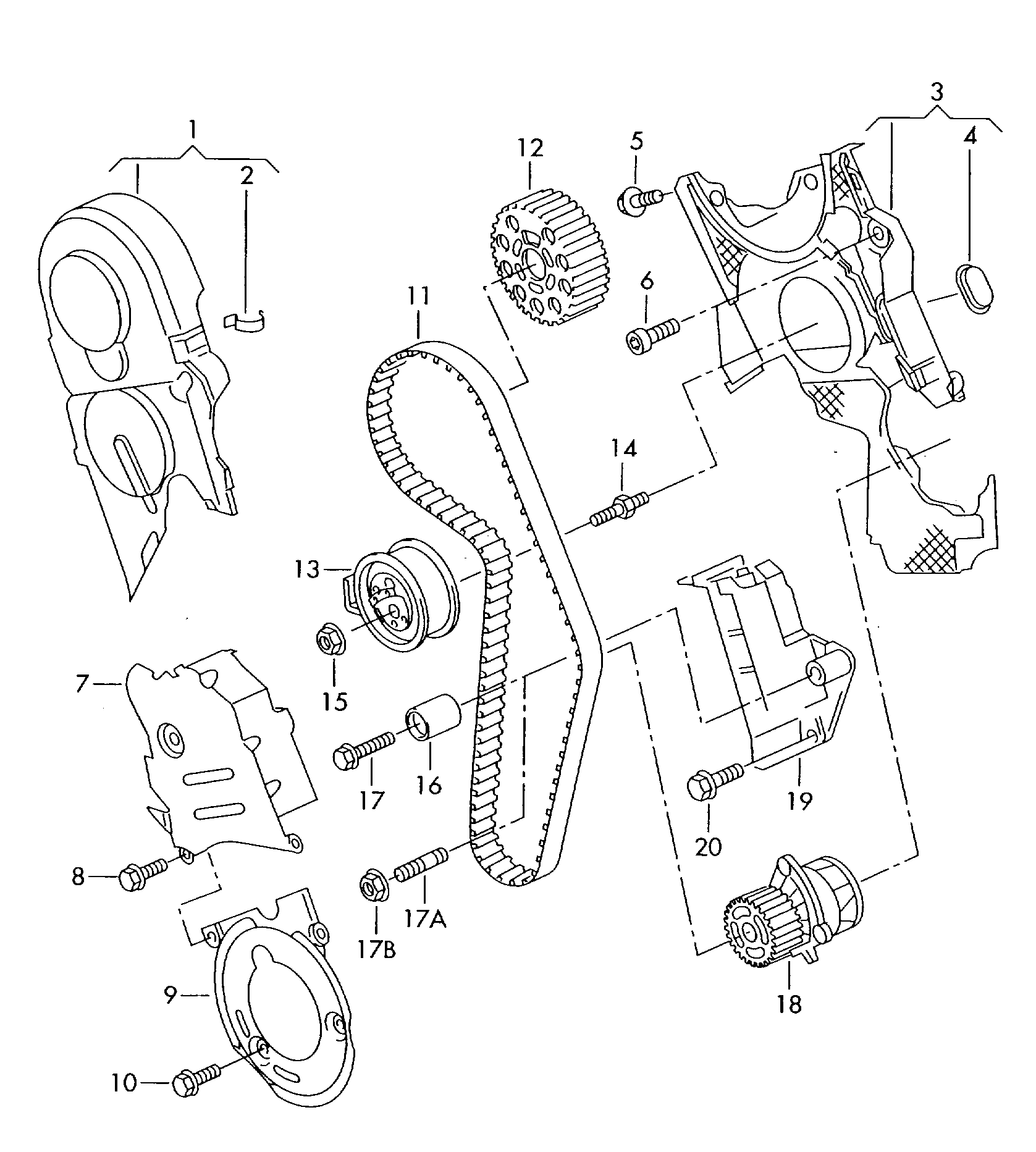 Seat 045 109 243 D - Zobsiksnas komplekts autodraugiem.lv