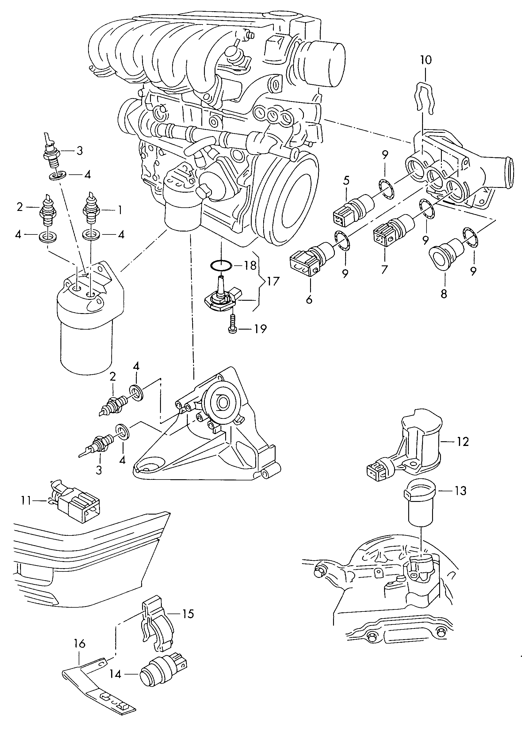 AUDI 068 919 081 D - Devējs, Eļļas spiediens autodraugiem.lv