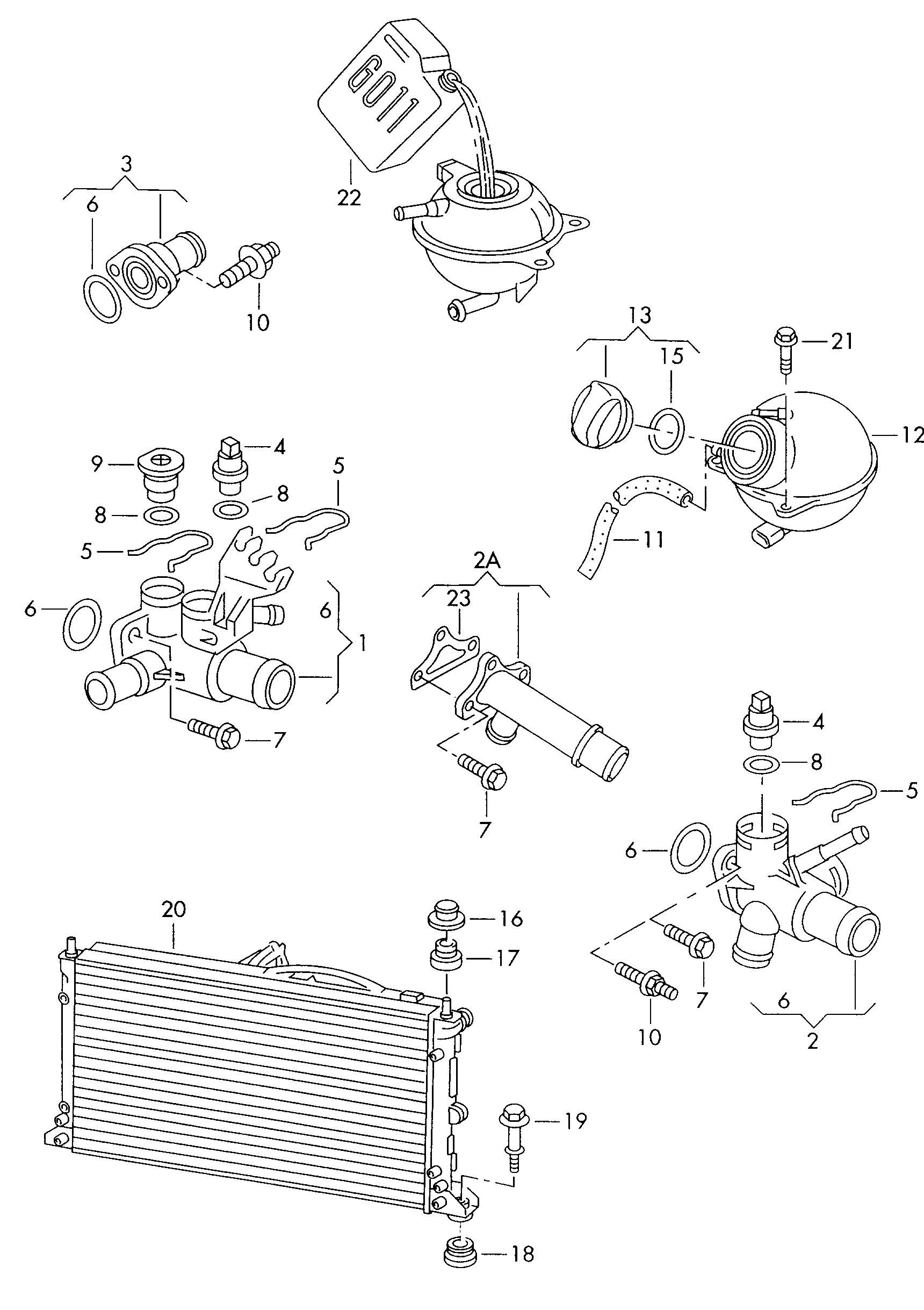 VW 357 121 140 - Korķis, Dzesēšanas šķidruma flancis autodraugiem.lv