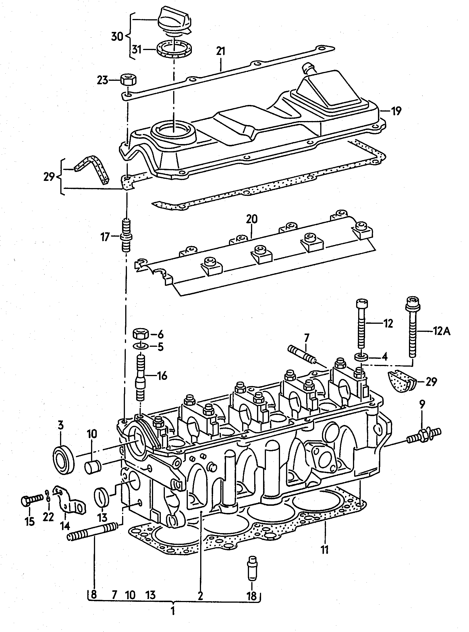 Seat 06A 103 485 F - Vāciņš, Eļļas ieliešanas kakliņš autodraugiem.lv