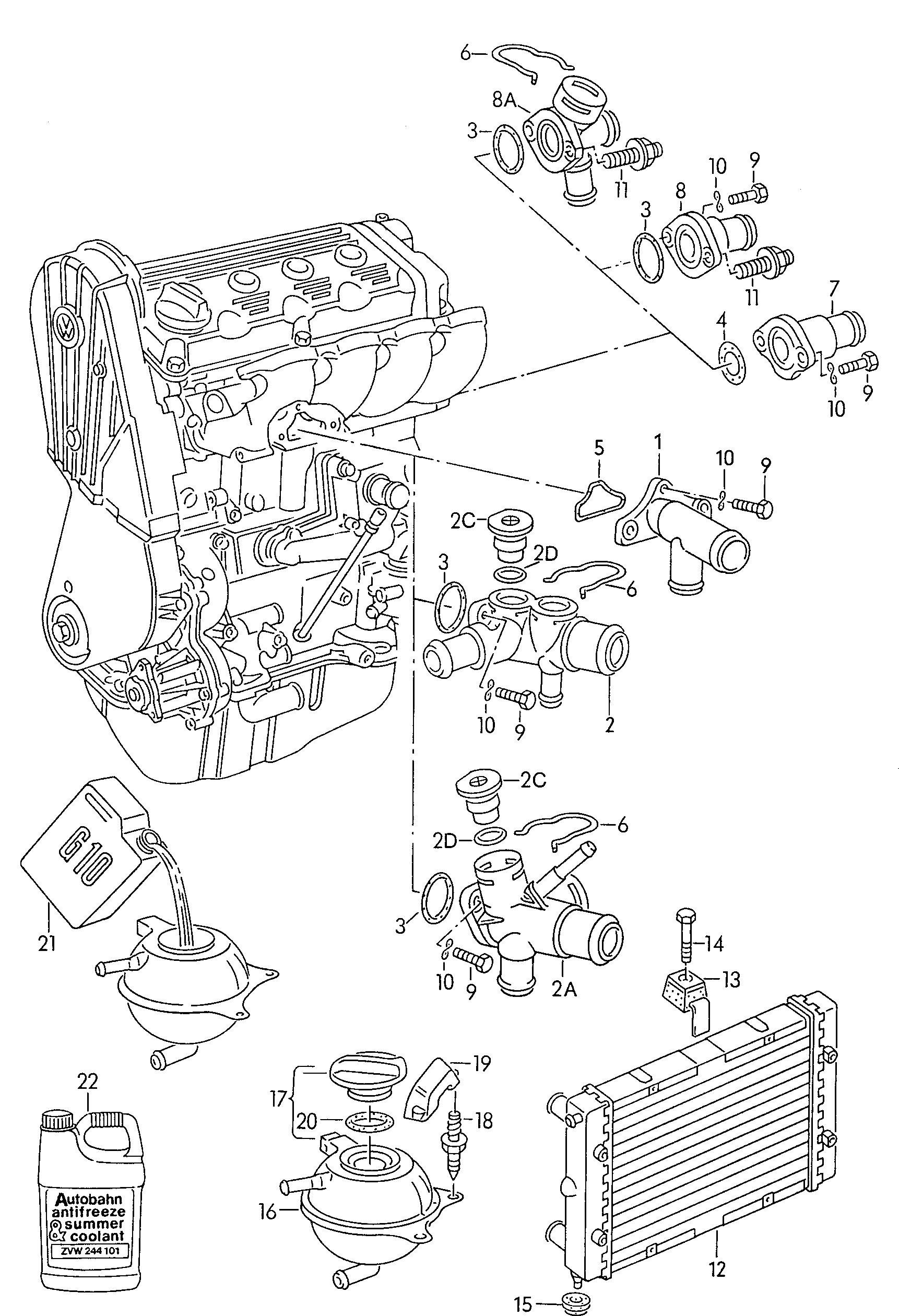 VW 353 121 253 AA - Radiators, Motora dzesēšanas sistēma autodraugiem.lv