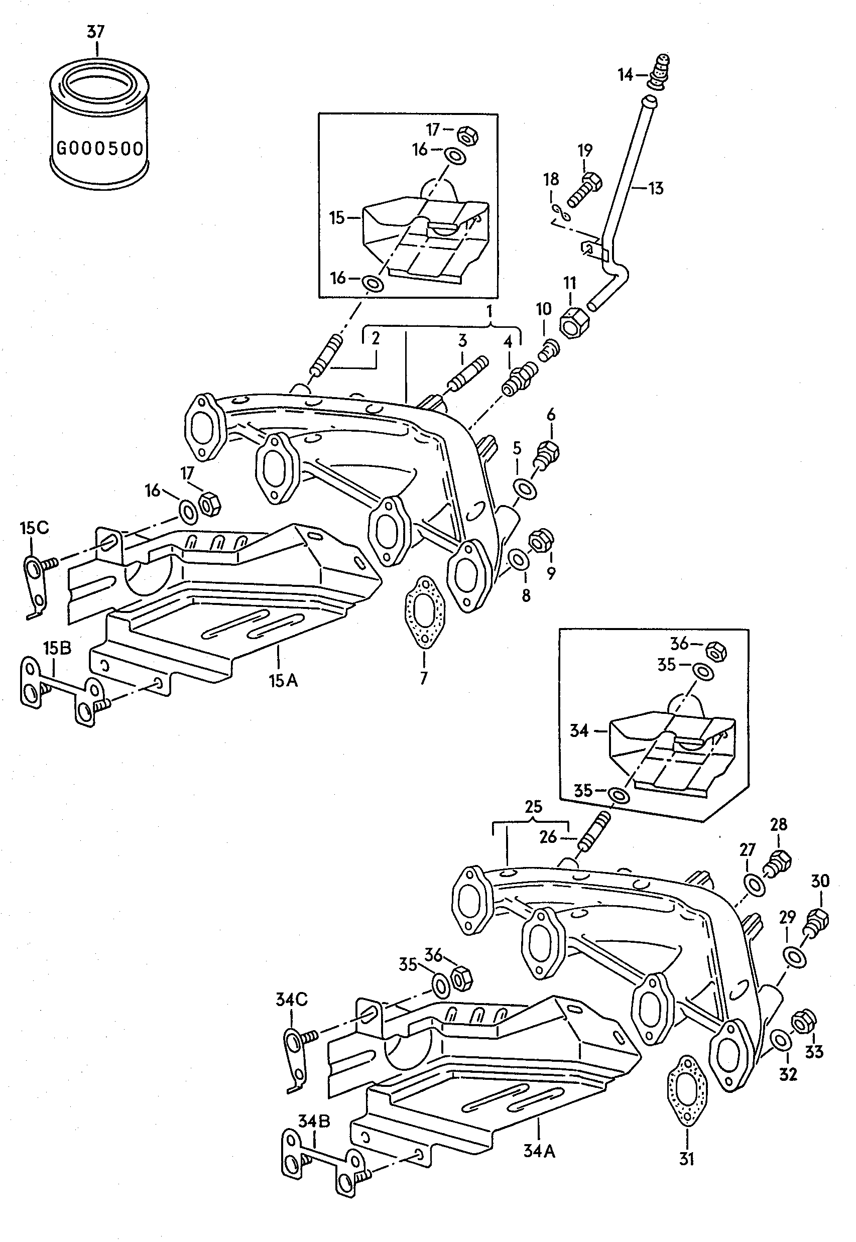 VAG N  0445203 - Skrūve, Izplūdes kolektors autodraugiem.lv