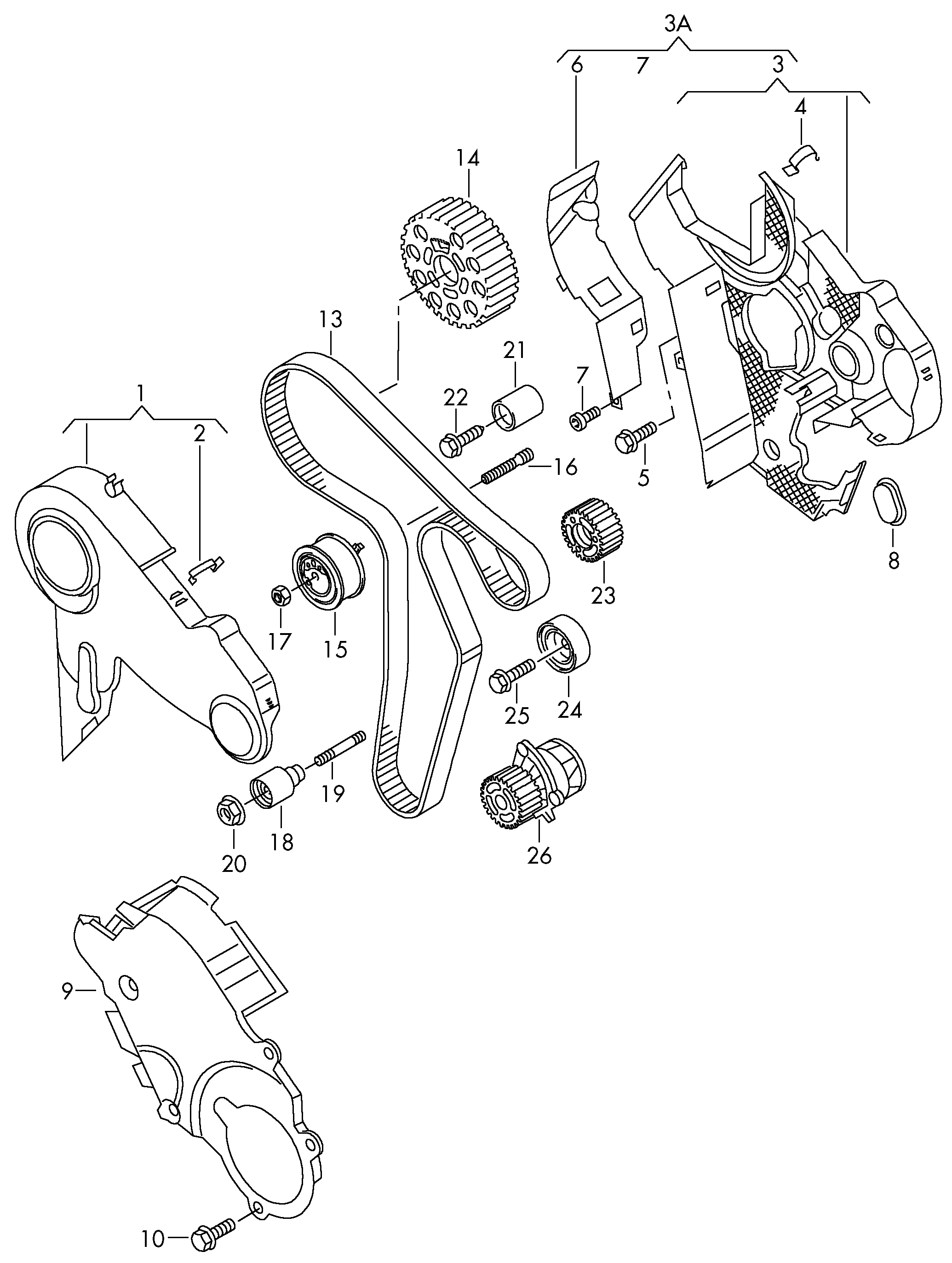 Skoda 03L 109 244 - Parazīt / Vadrullītis, Zobsiksna autodraugiem.lv