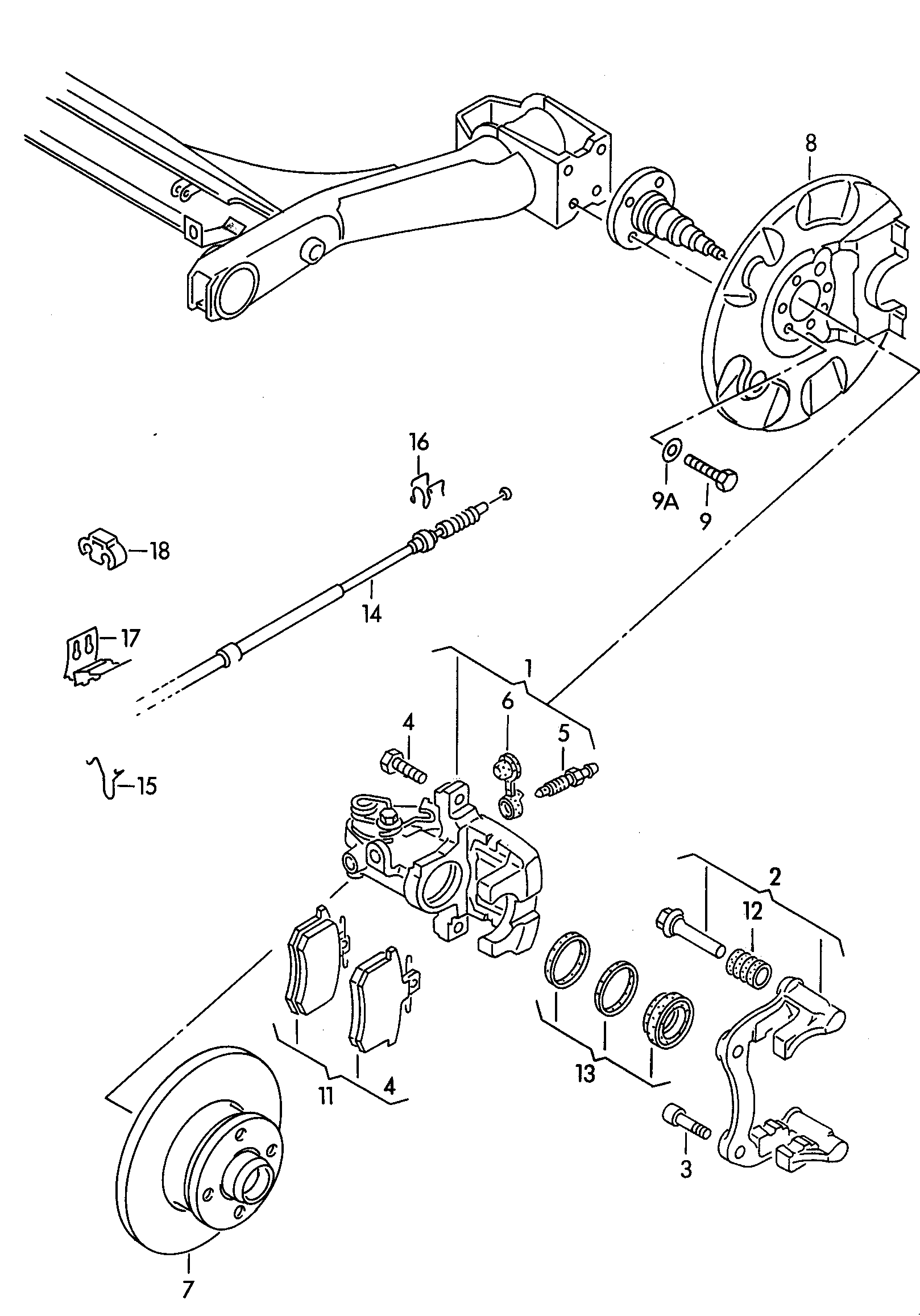 VAG 1H0 698 451 H - Bremžu uzliku kompl., Disku bremzes autodraugiem.lv