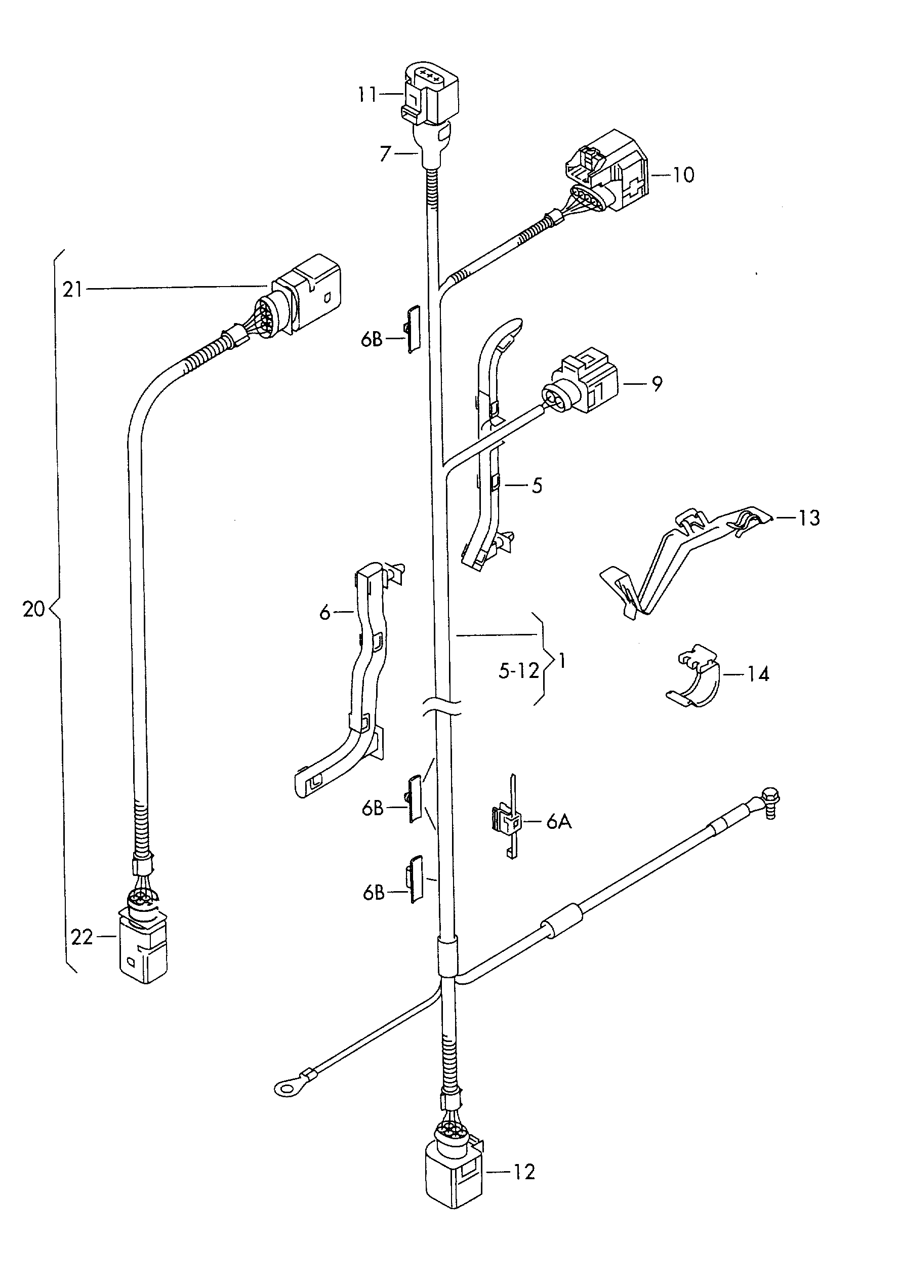 Seat 3B0 973 813 - Vadu remkomplekts, Centrālā elektroapgādes sistēma autodraugiem.lv