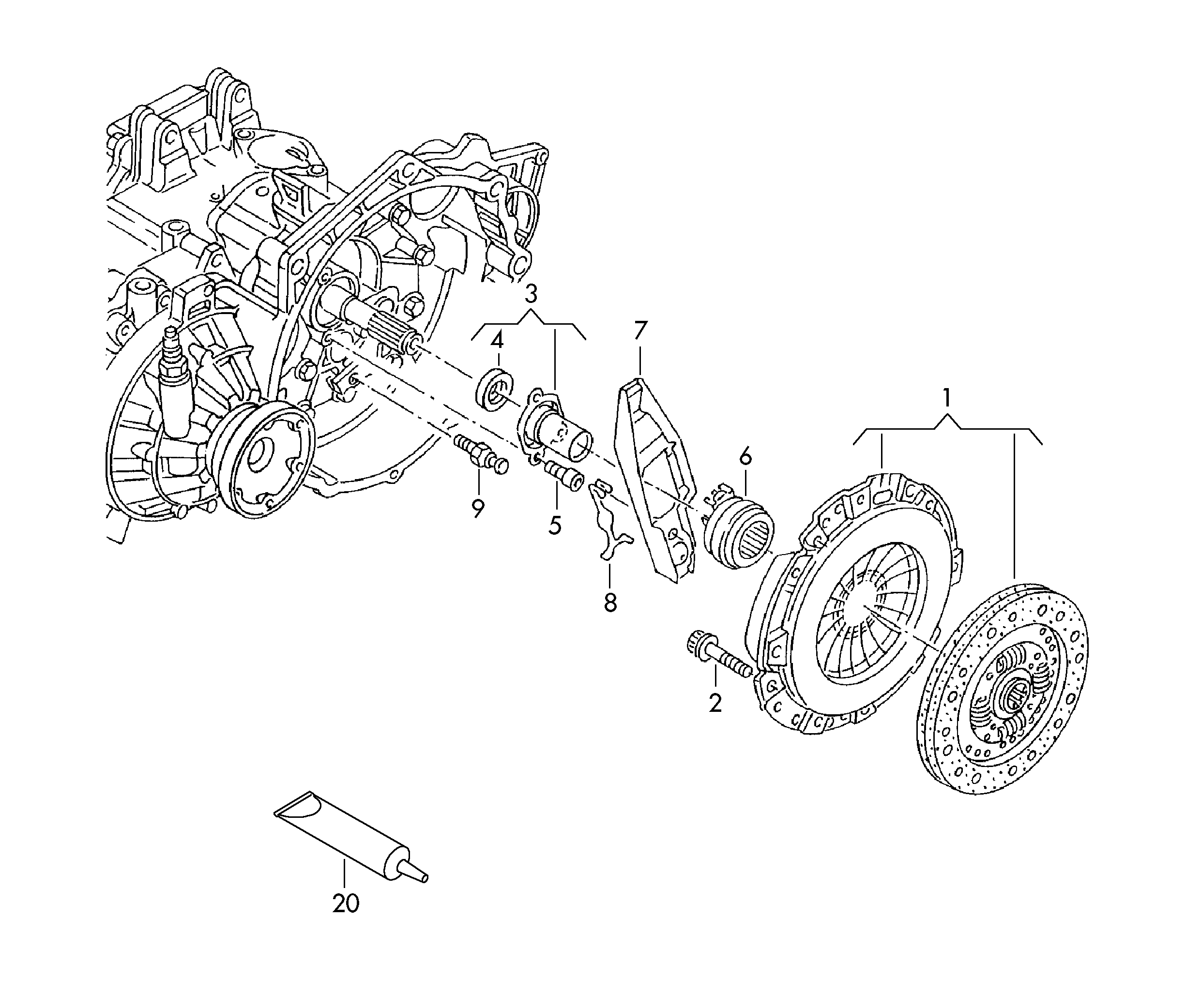 Seat 03G 141 015 N - Sajūga komplekts autodraugiem.lv