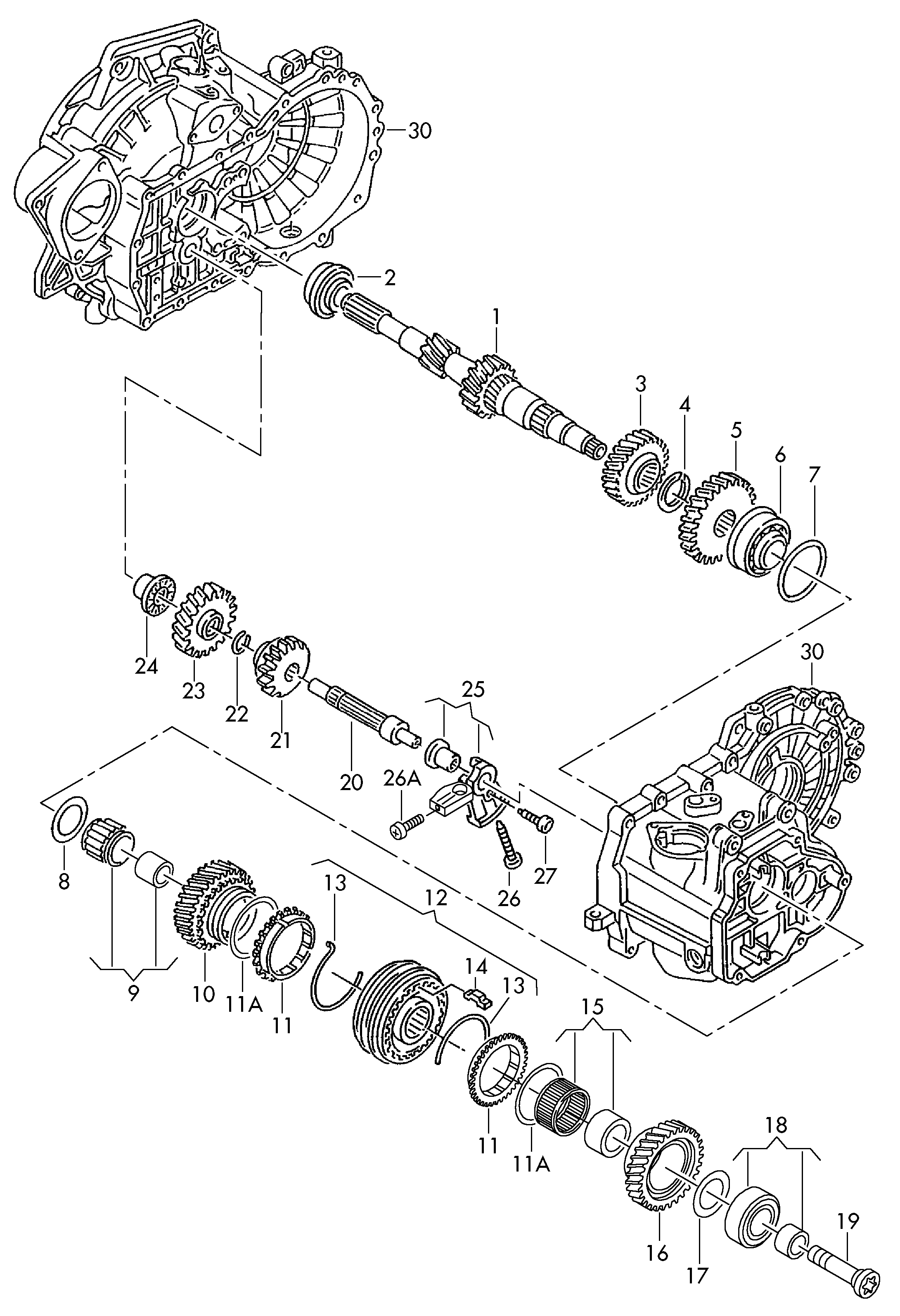 VW 02S 311 375 E - Remkomplekts, Pārnesumkārba autodraugiem.lv