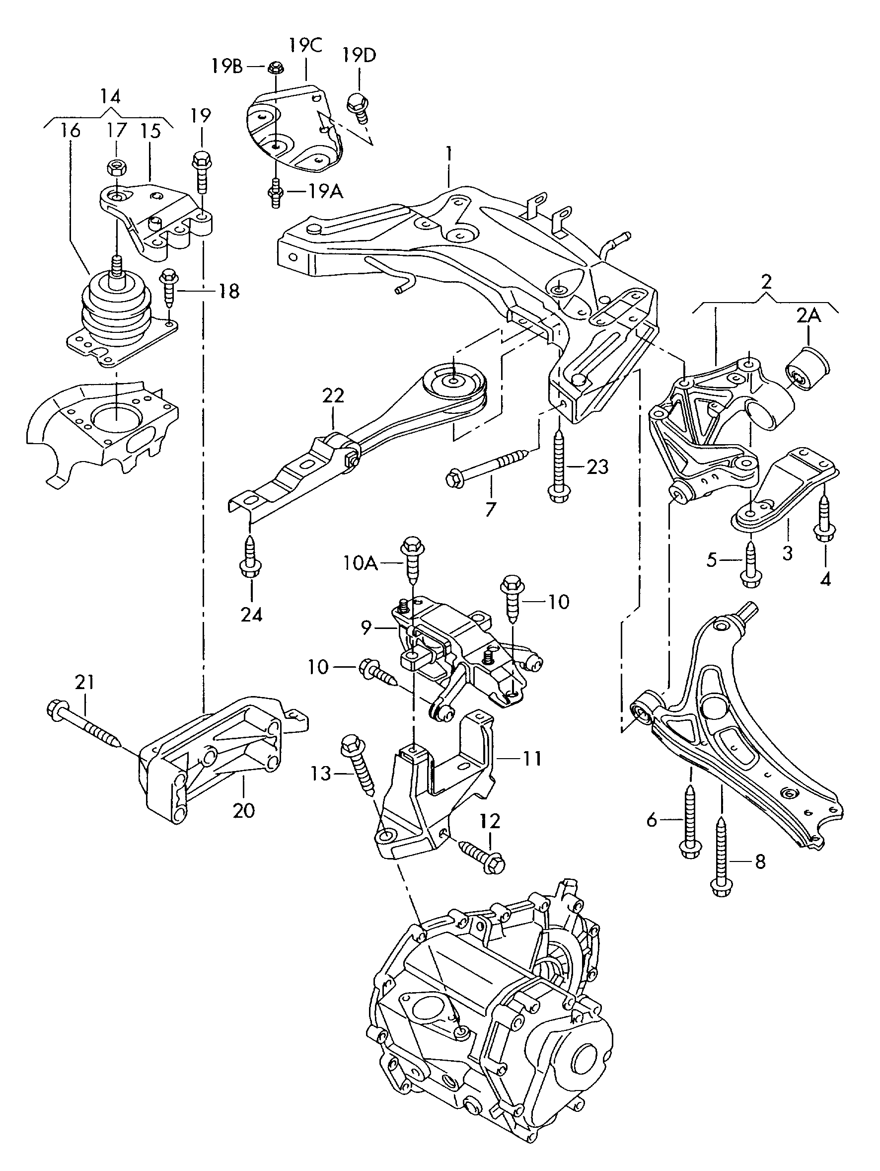 Seat 6Q0199555AD - Piekare, Pārnesumkārba autodraugiem.lv