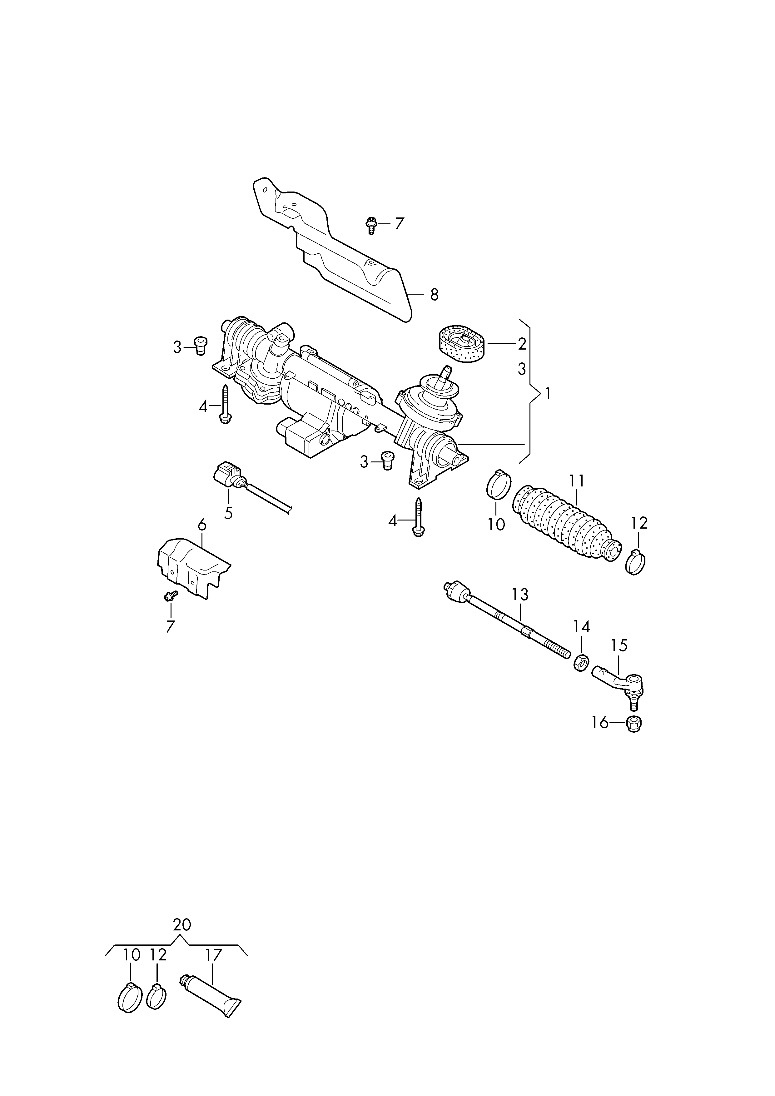 VAG 5C1 423 051 H - Stūres mehānisms autodraugiem.lv