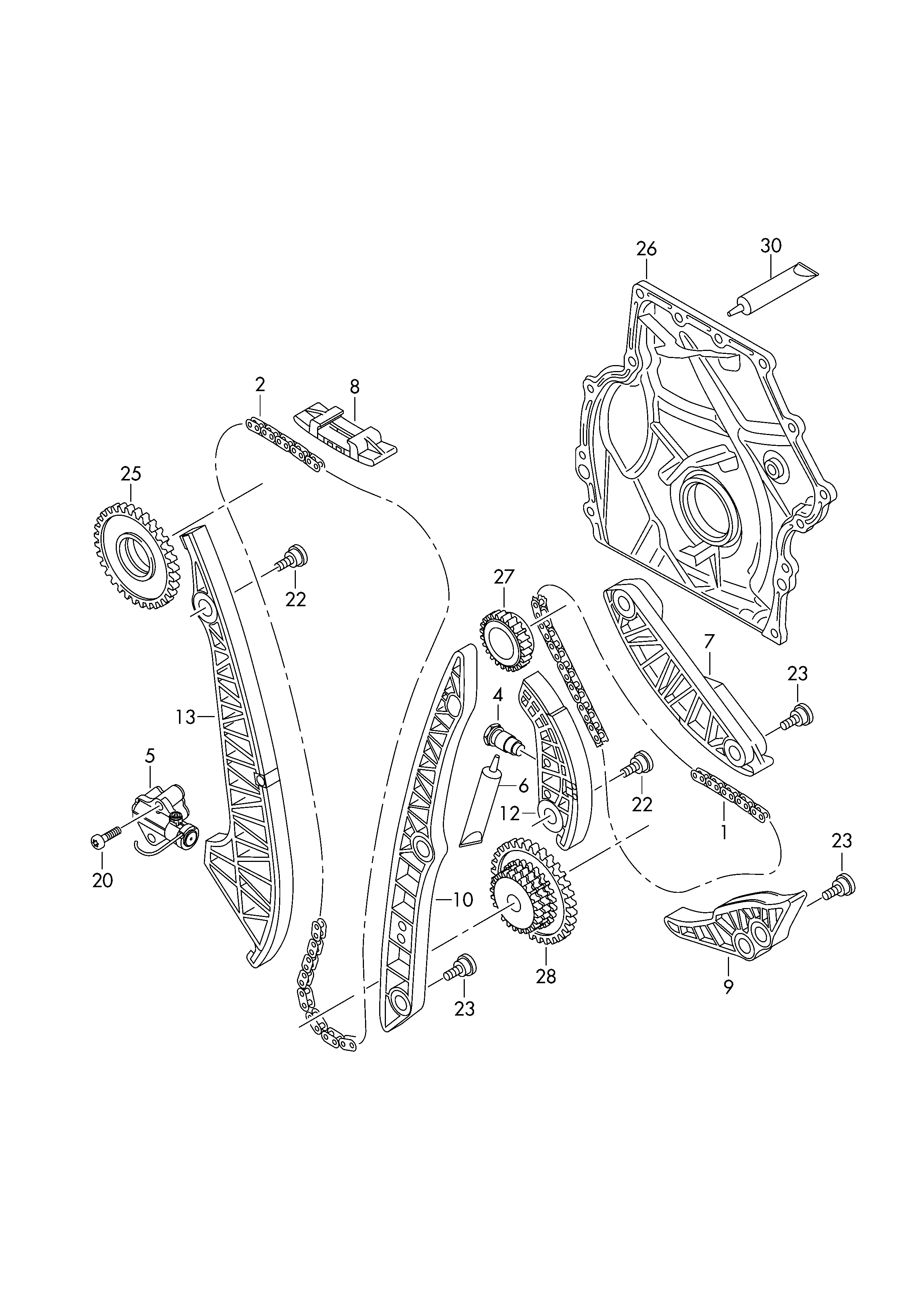 Seat 06H109467AE - Sadales vārpstas piedziņas ķēdes komplekts autodraugiem.lv