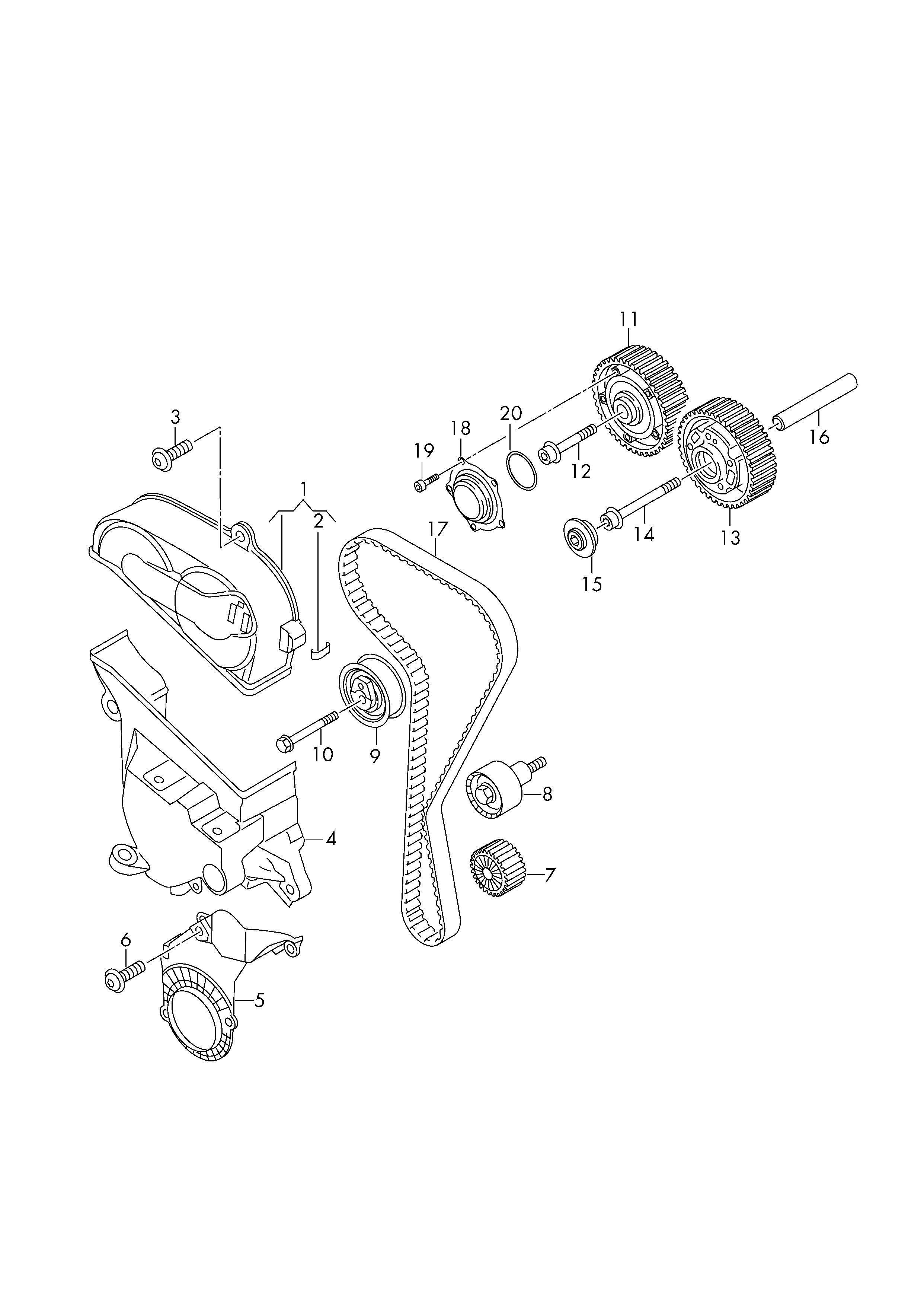 Seat 04E 109 479 H - Spriegotājrullītis, Gāzu sadales mehānisma piedziņas siksna autodraugiem.lv