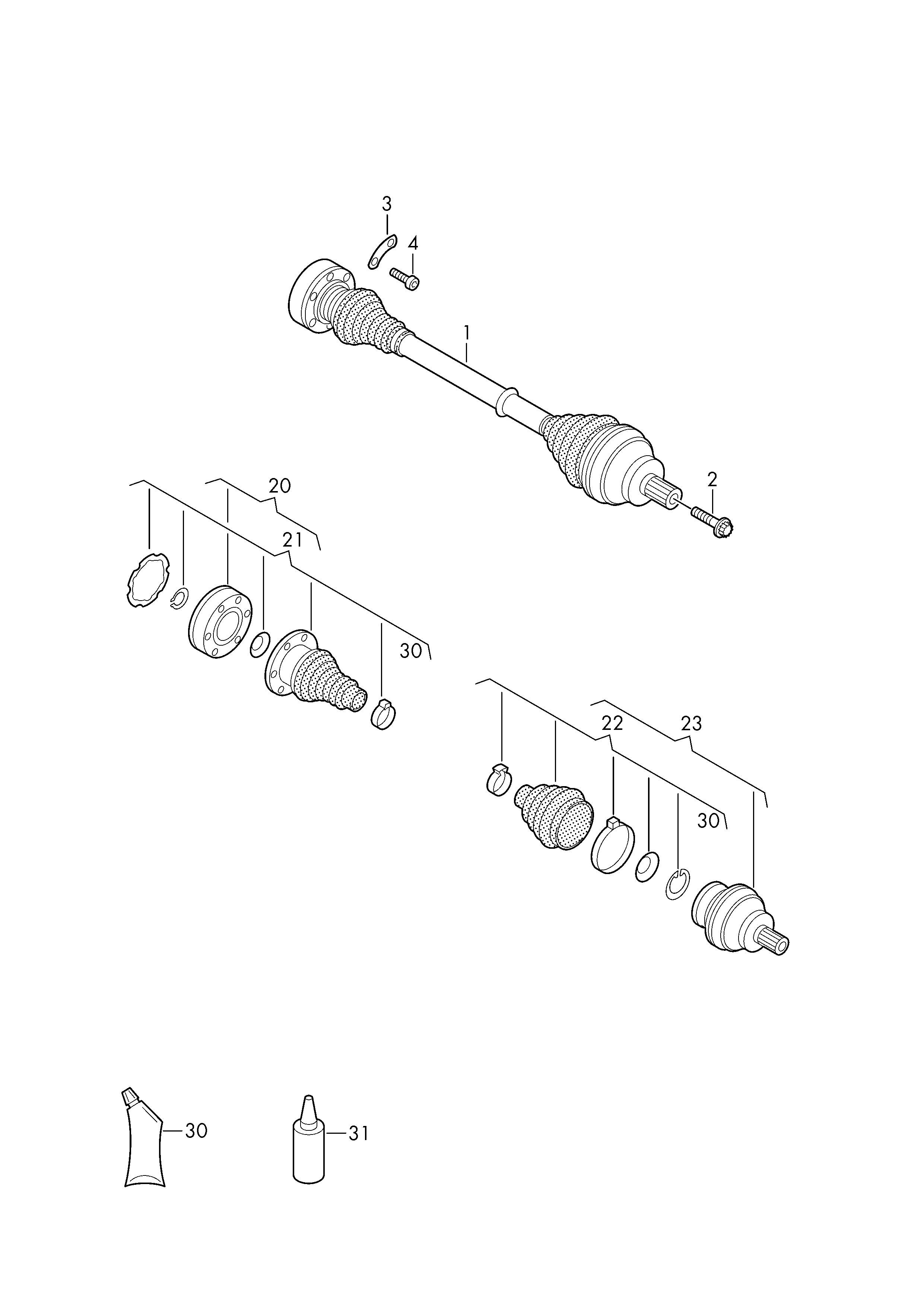 Skoda 1K0501203F - Piedziņas vārpsta autodraugiem.lv