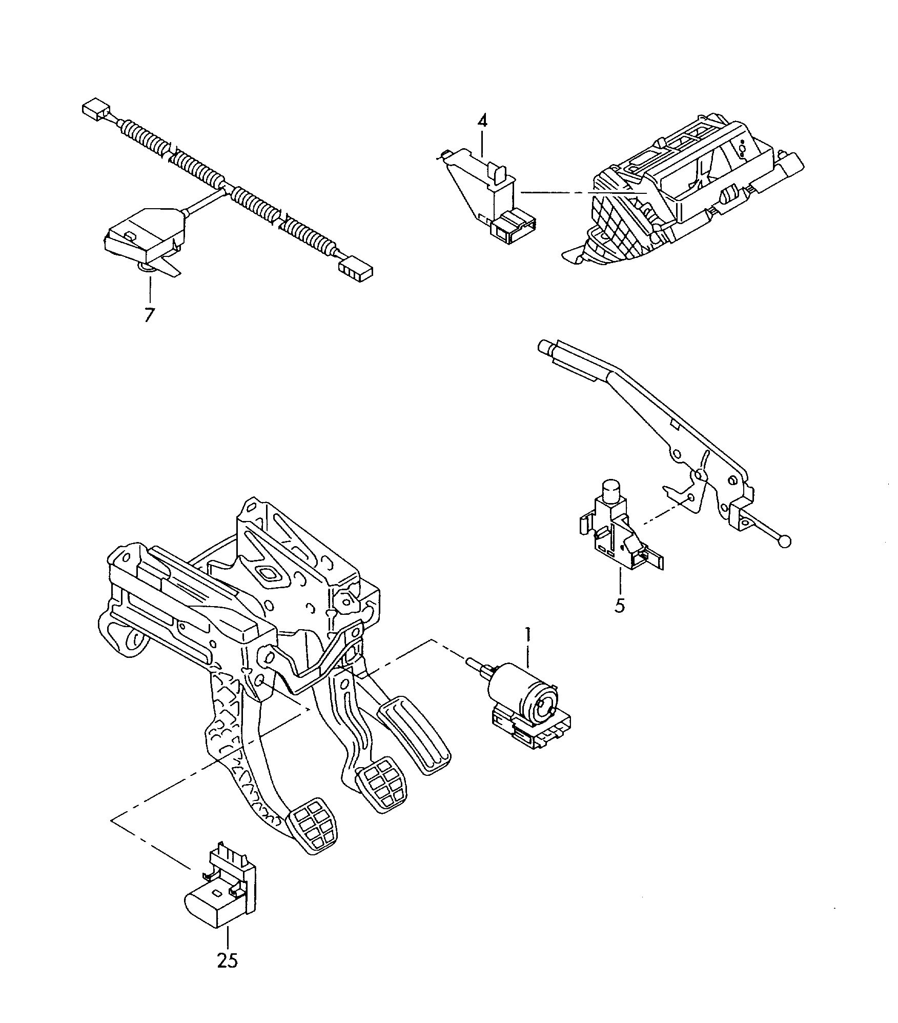 VAG 3C0 927 810C - Pedāļa stāvokļa devējs, Sajūga pedālis autodraugiem.lv