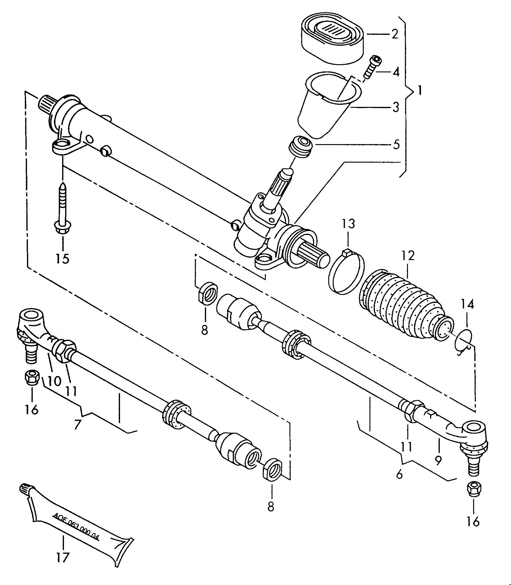 VAG 6N1419063 - Stūres mehānisms autodraugiem.lv