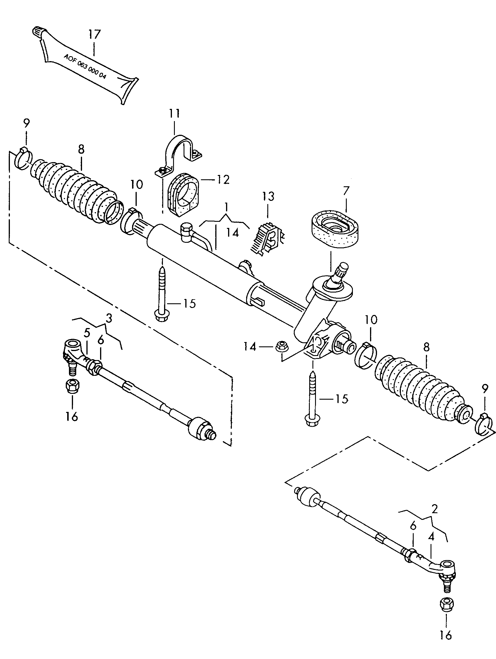 VW/SEAT 6N0422812 - Stūres šķērsstiepņa uzgalis autodraugiem.lv