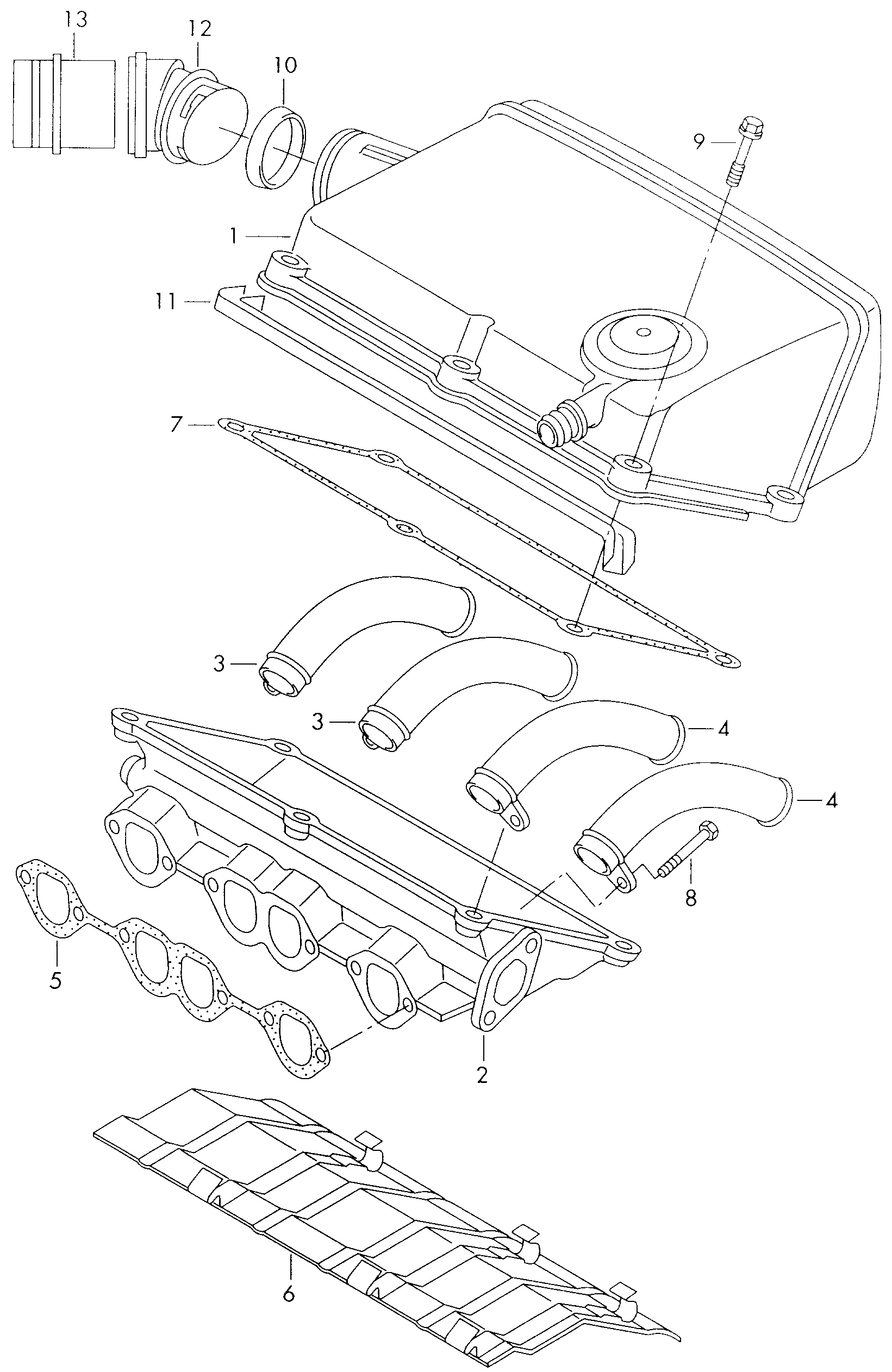 VAG 028 129 717D - Blīve, Ieplūdes kolektors autodraugiem.lv