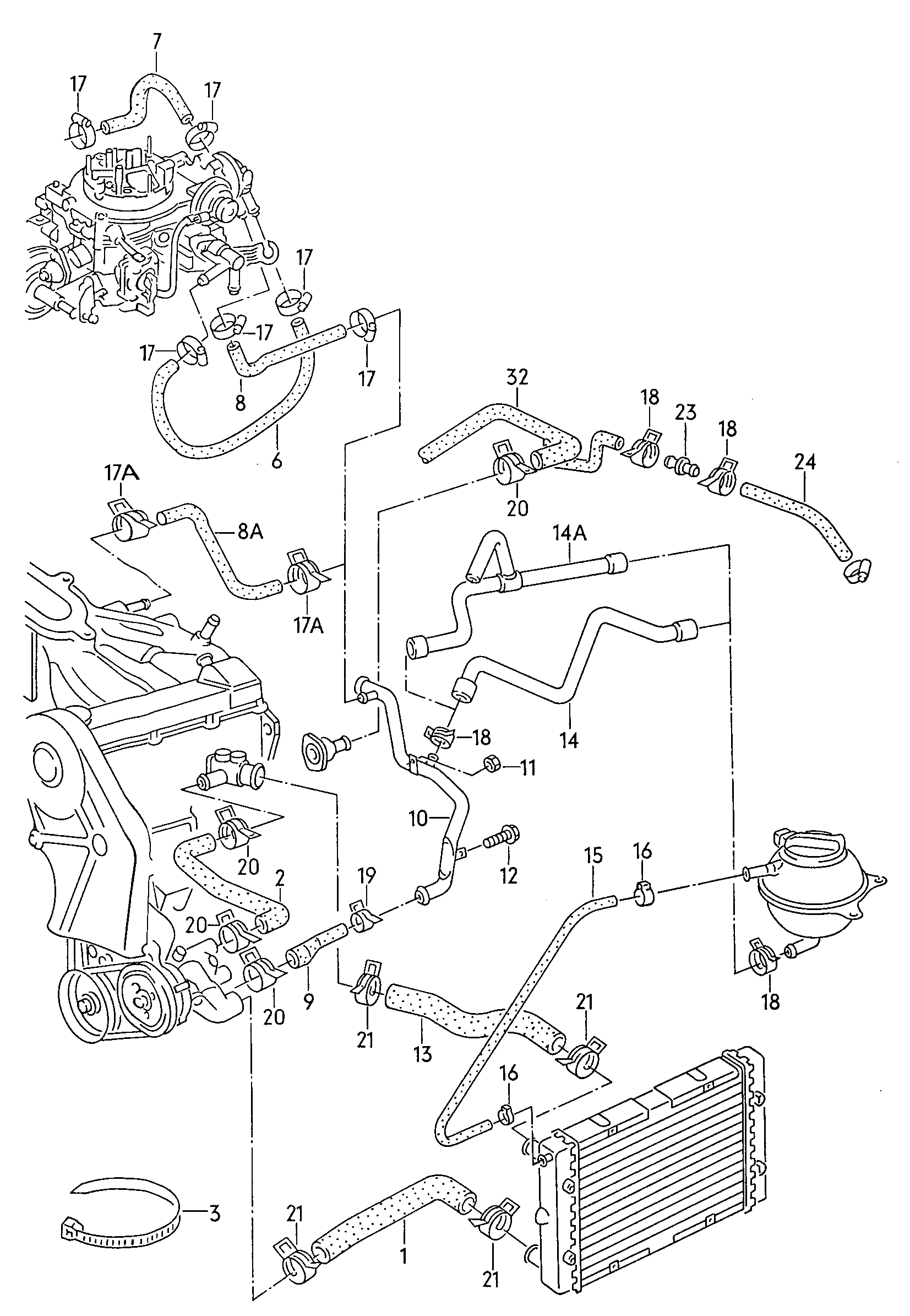 Skoda 191121101P - Radiatora cauruļvads autodraugiem.lv