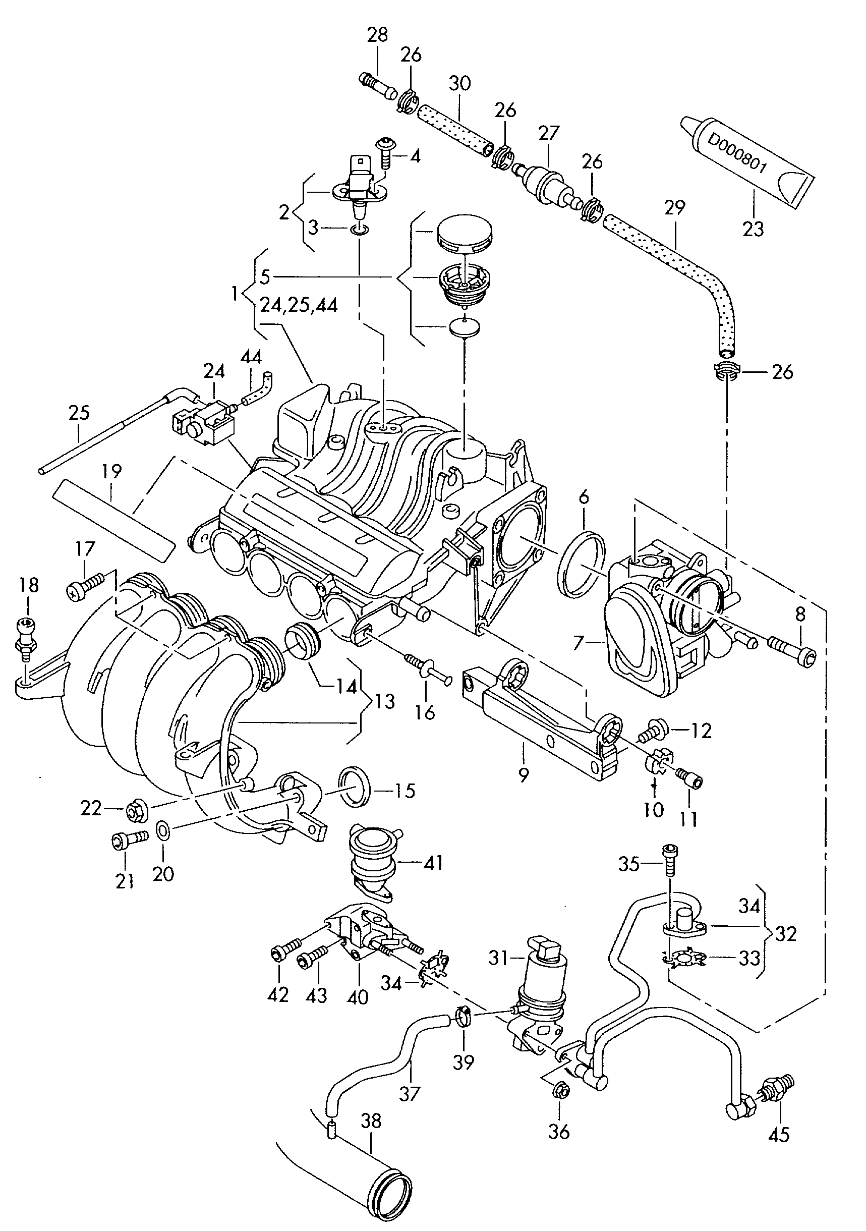 Seat N 903 487 06 - Centrējošā skrūve, Piedziņas skriemelis-Kloķvārpsta autodraugiem.lv