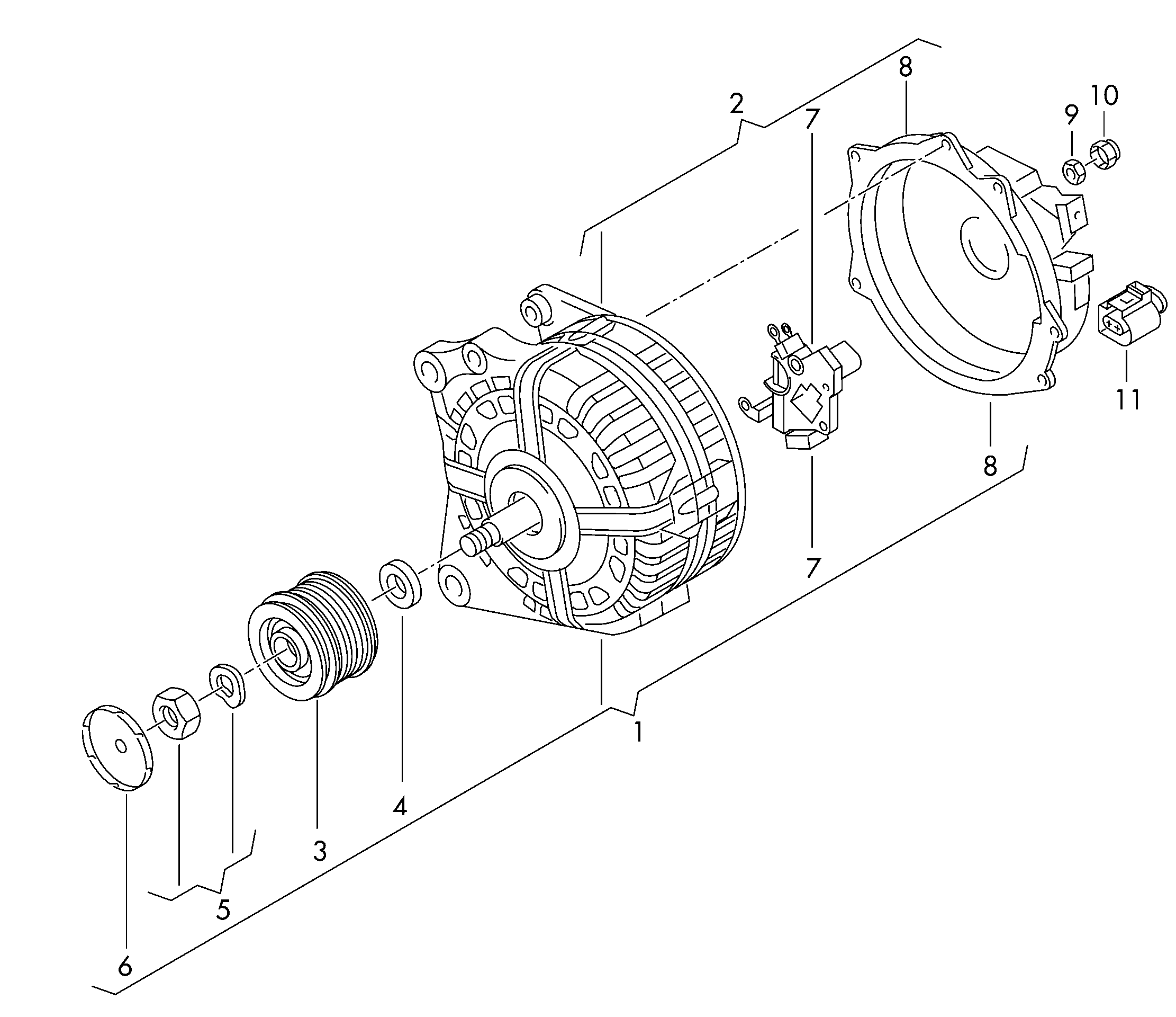 VW 06J903193 - Drošības vāciņš, Ģenerators autodraugiem.lv