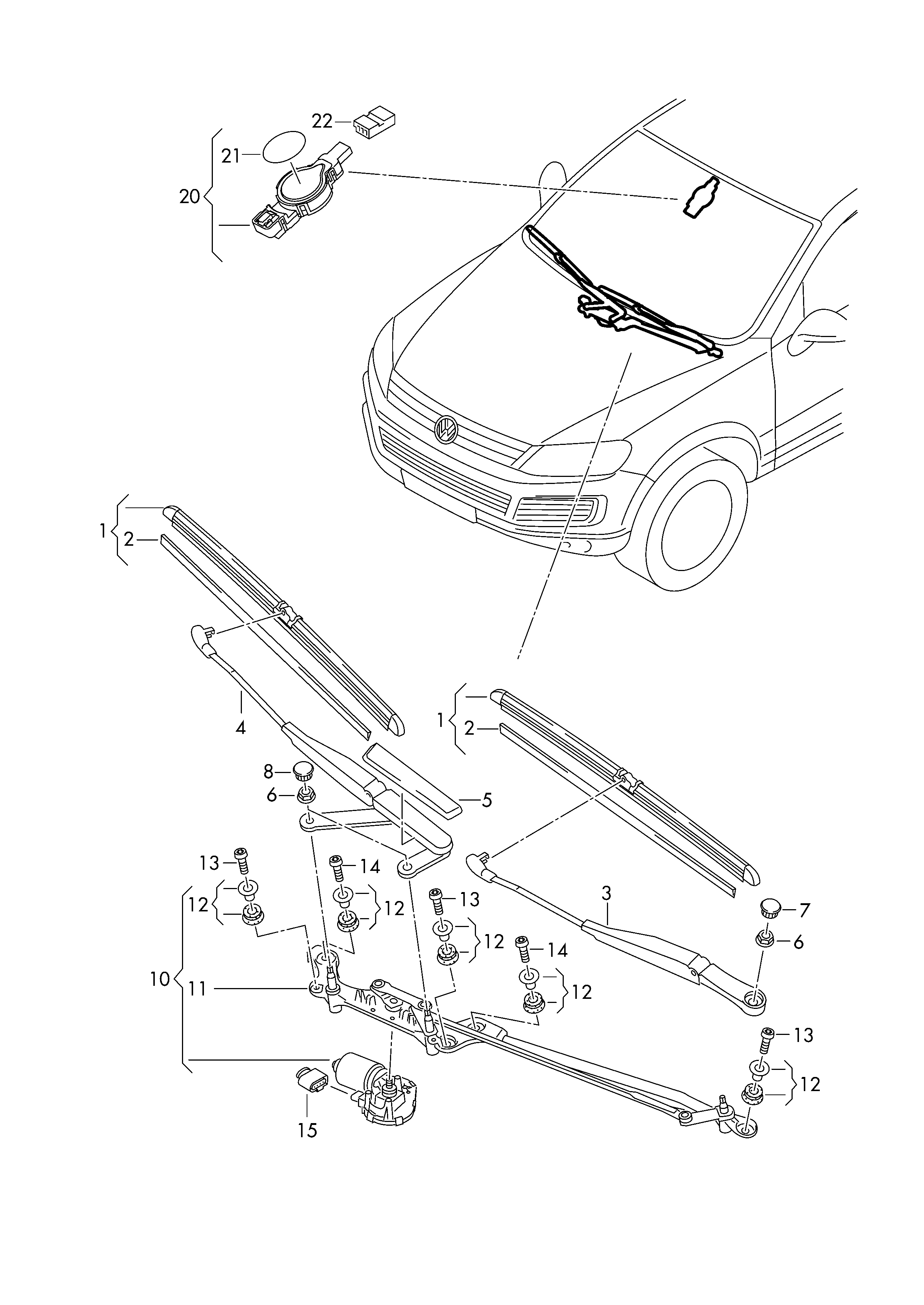 VAG 7P0 998 002 - Stikla tīrītāja slotiņa autodraugiem.lv