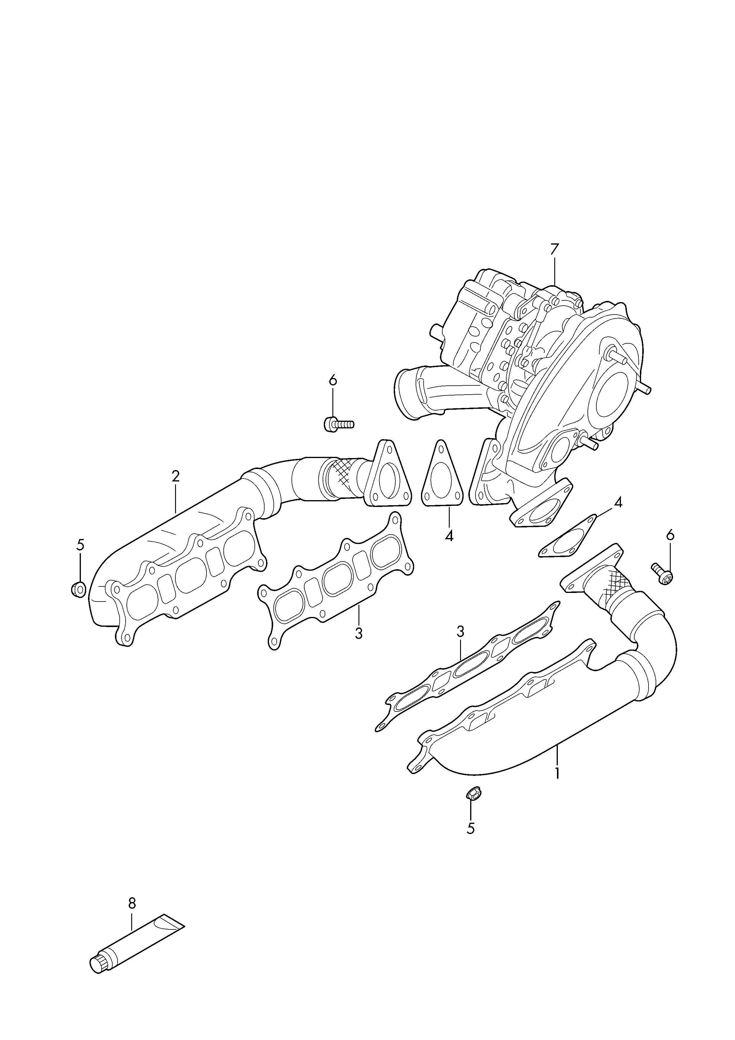 Seat 059 253 039 N - Blīvju komplekts, Izplūdes kolektors autodraugiem.lv