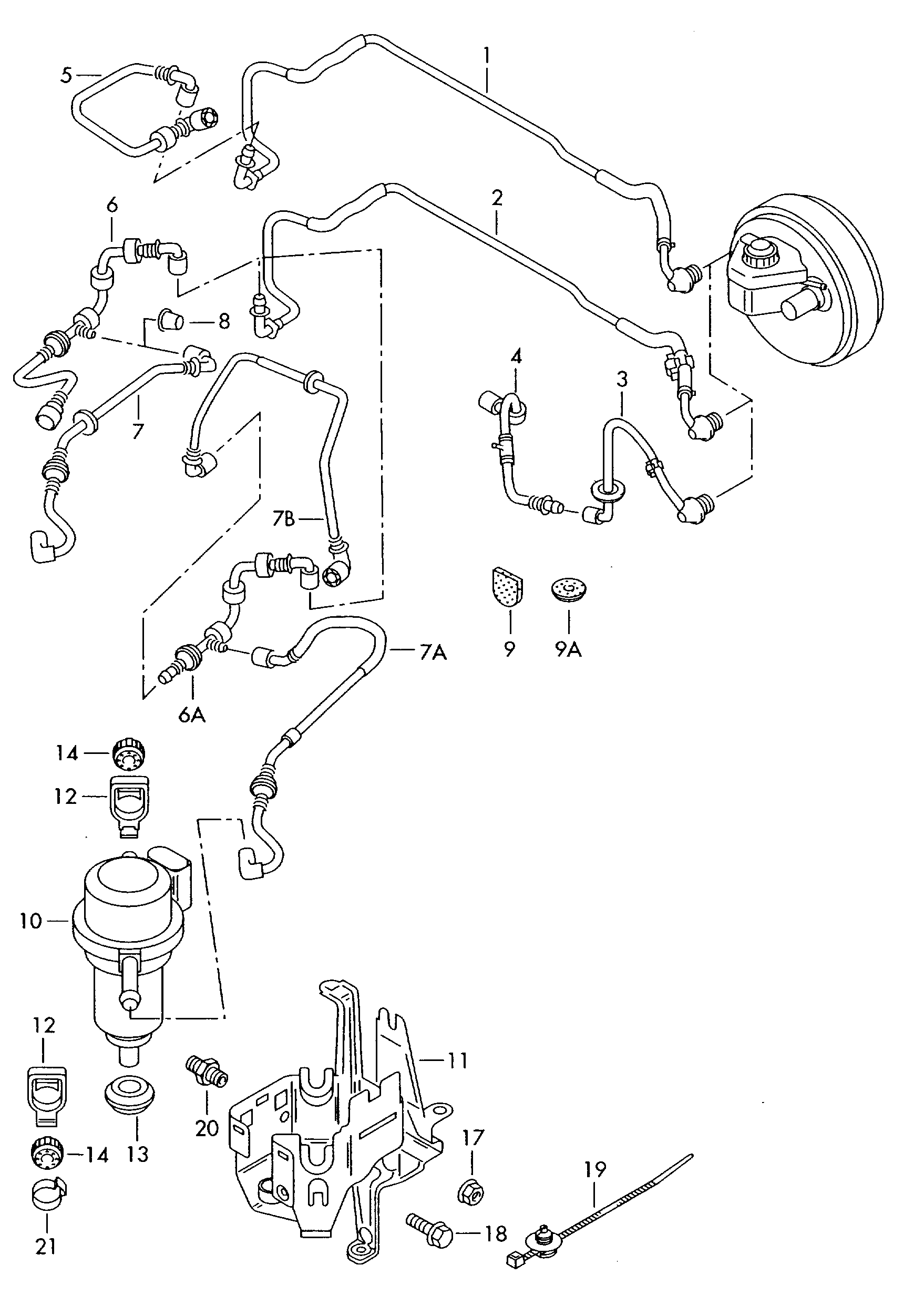 Skoda 8E0 927 317 H - Vakuumsūknis, Bremžu sistēma autodraugiem.lv