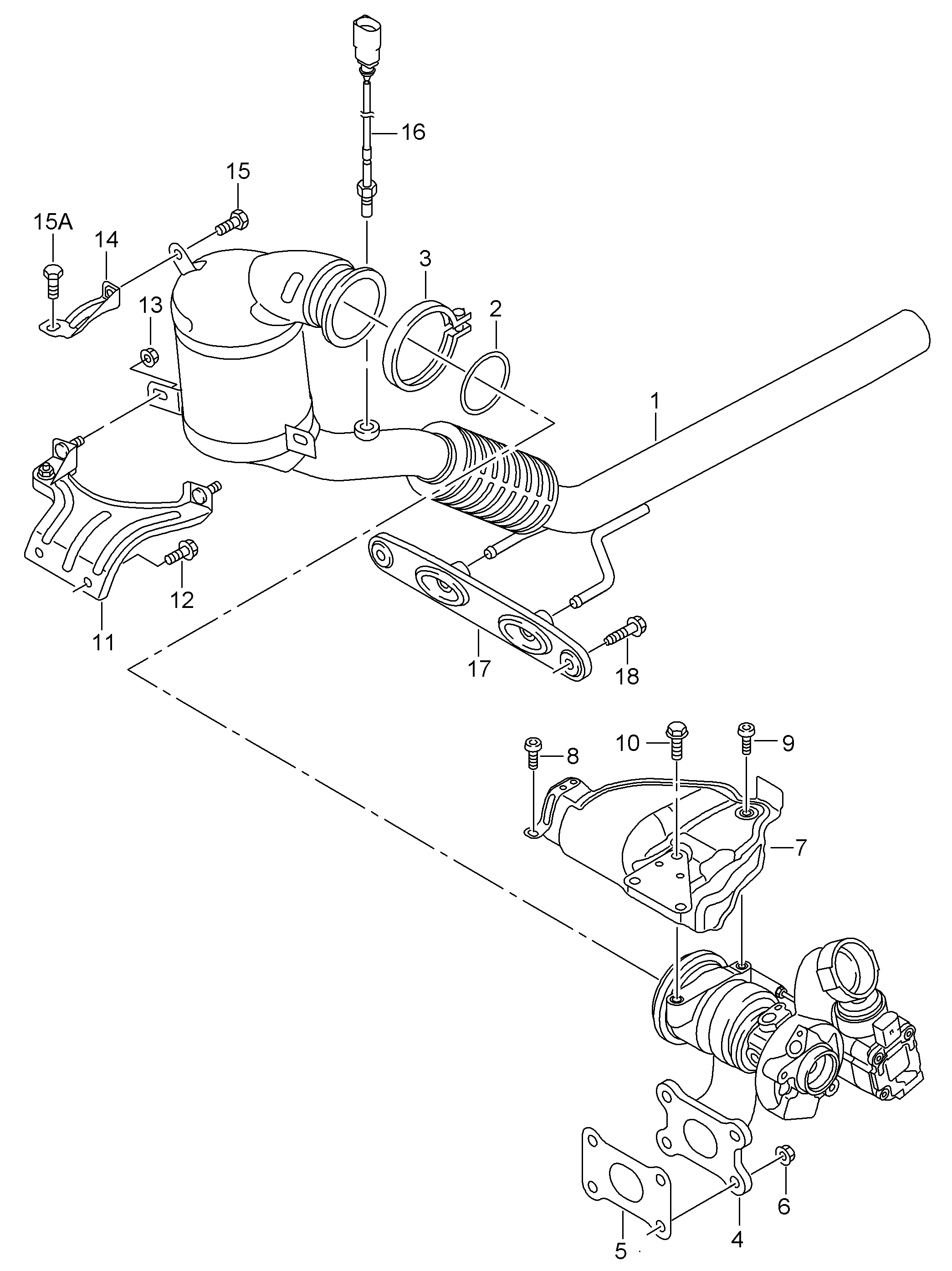 AUDI 5Q0253725D - Savienojošie elementi, Izplūdes gāzu sistēma autodraugiem.lv