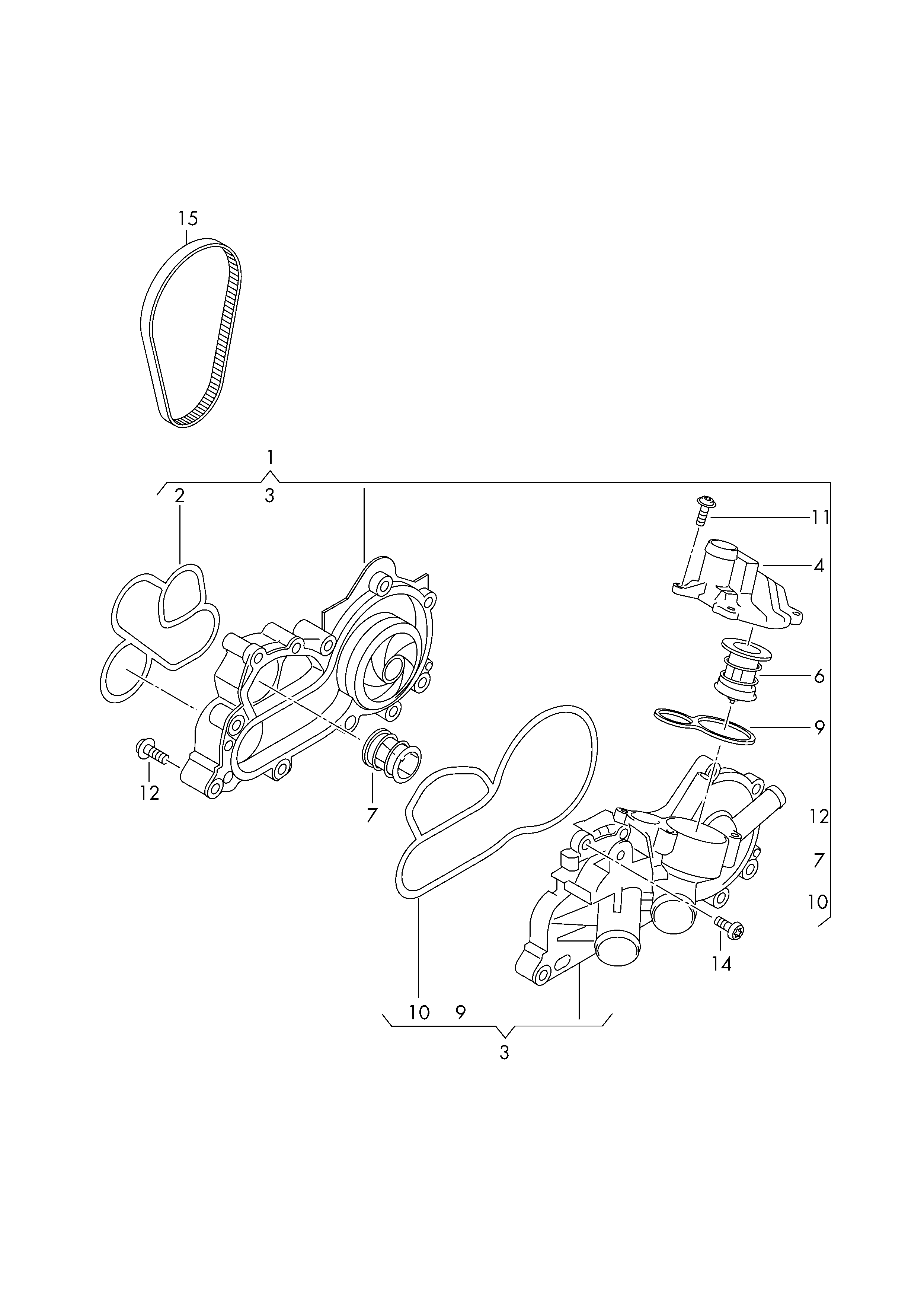 Skoda 04E 121 119 D - Blīve, Termostats autodraugiem.lv