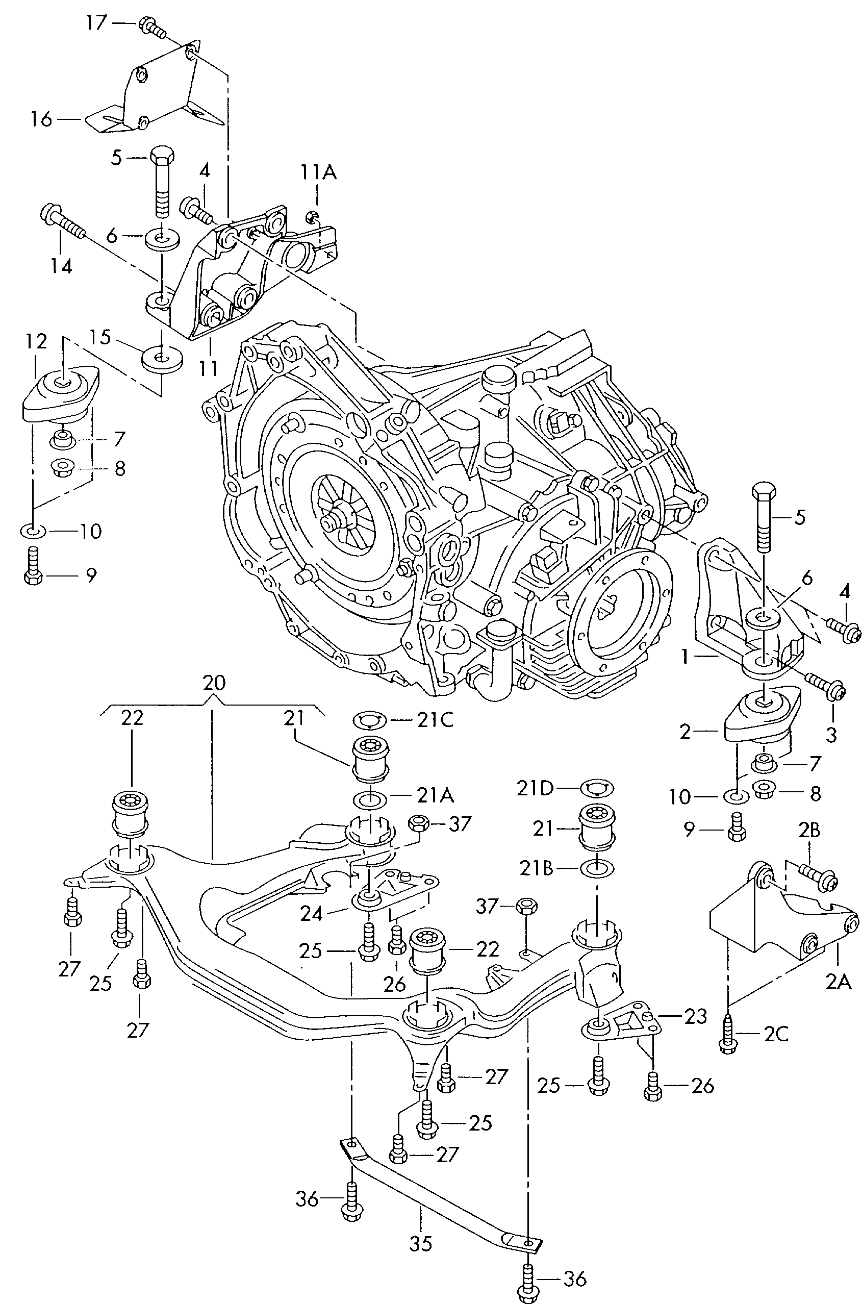 AUDI 4B0399313DK - Palīgrāmis / Agregātu balsts autodraugiem.lv