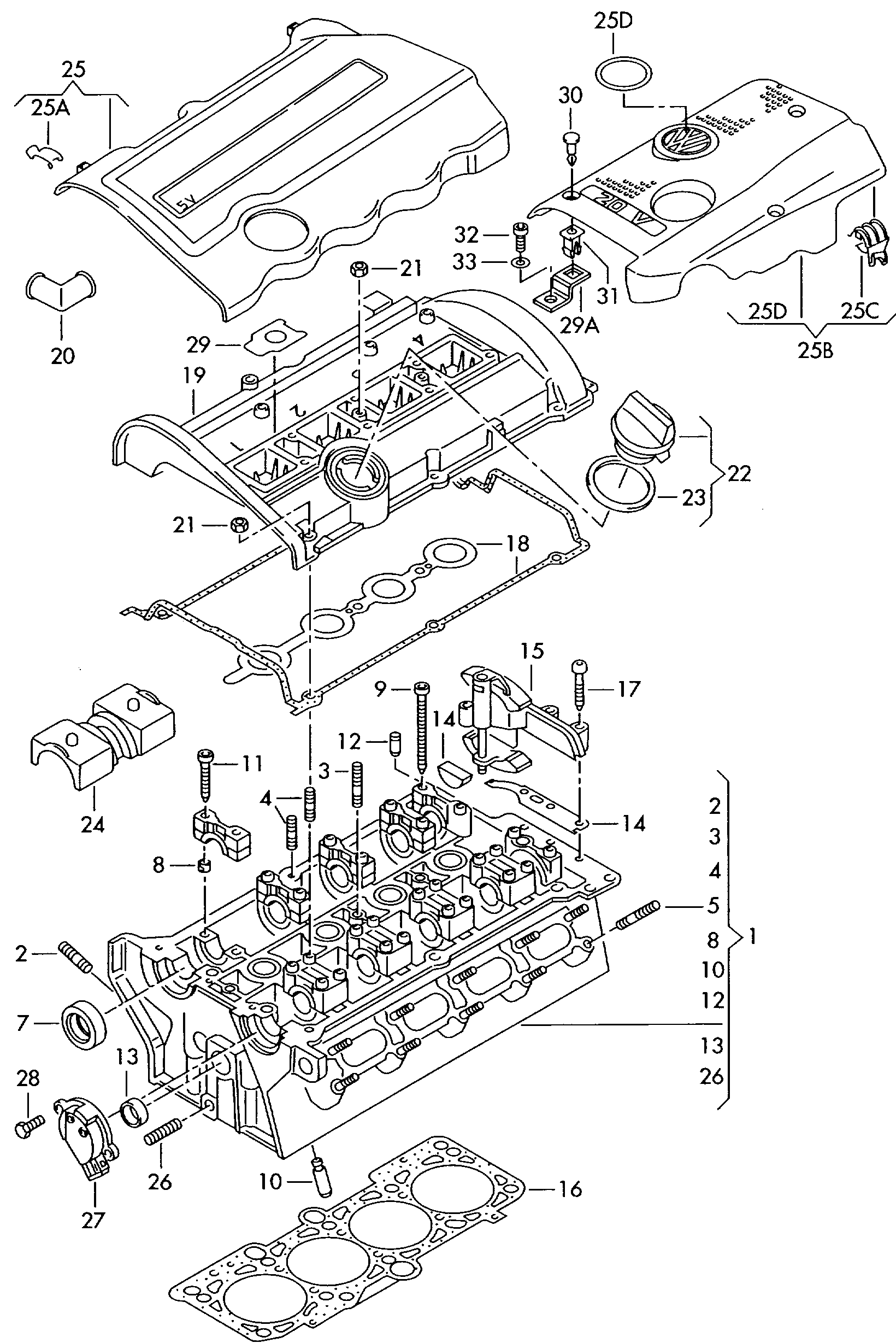 AUDI 06A 103 485 C - Vāciņš, Eļļas ieliešanas kakliņš autodraugiem.lv