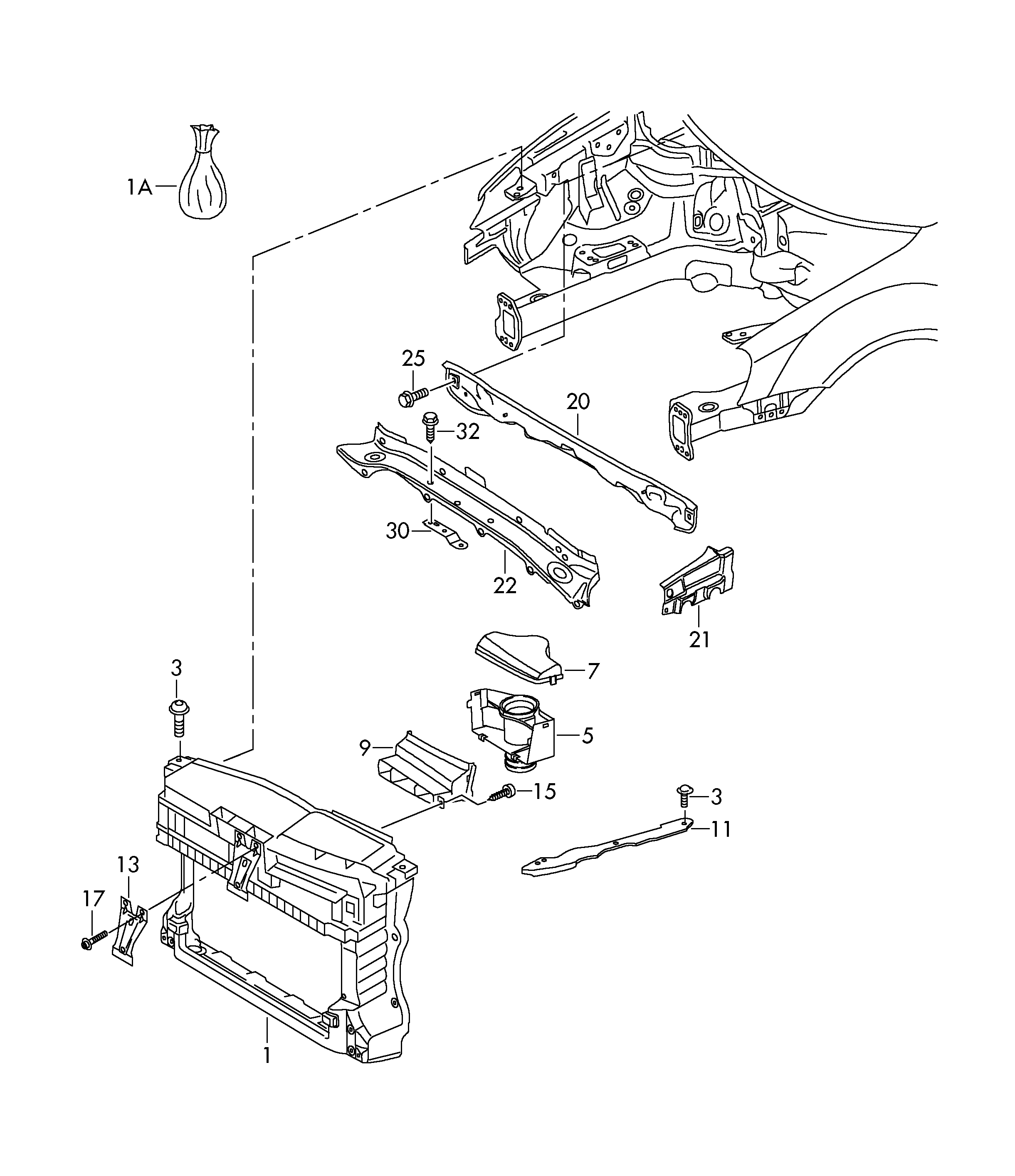 VAG 1K0 898 623 A - Montāžas komplekts, Buferis autodraugiem.lv